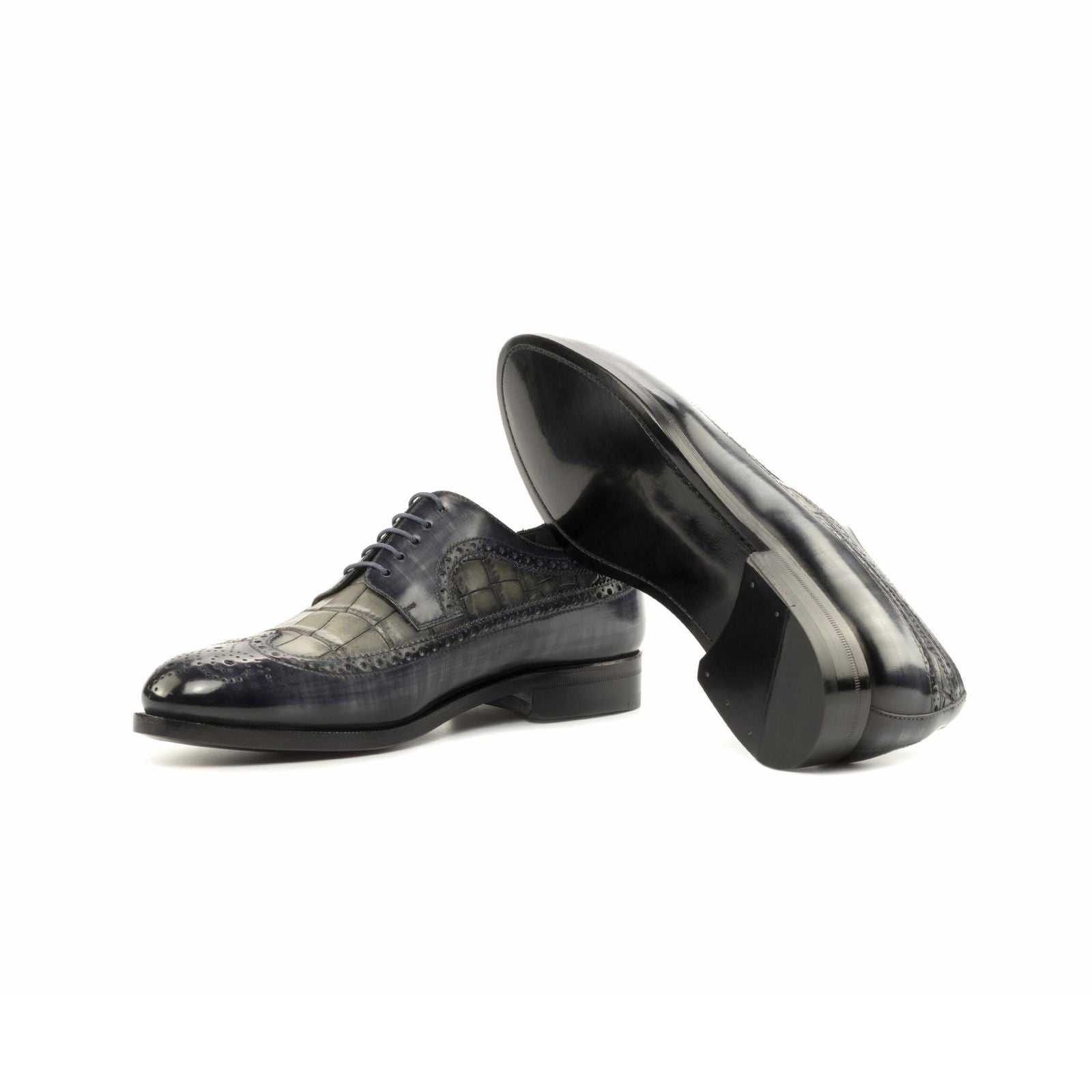 Patina Longwing Blucher Shoes ZINNER - Milanese Leather