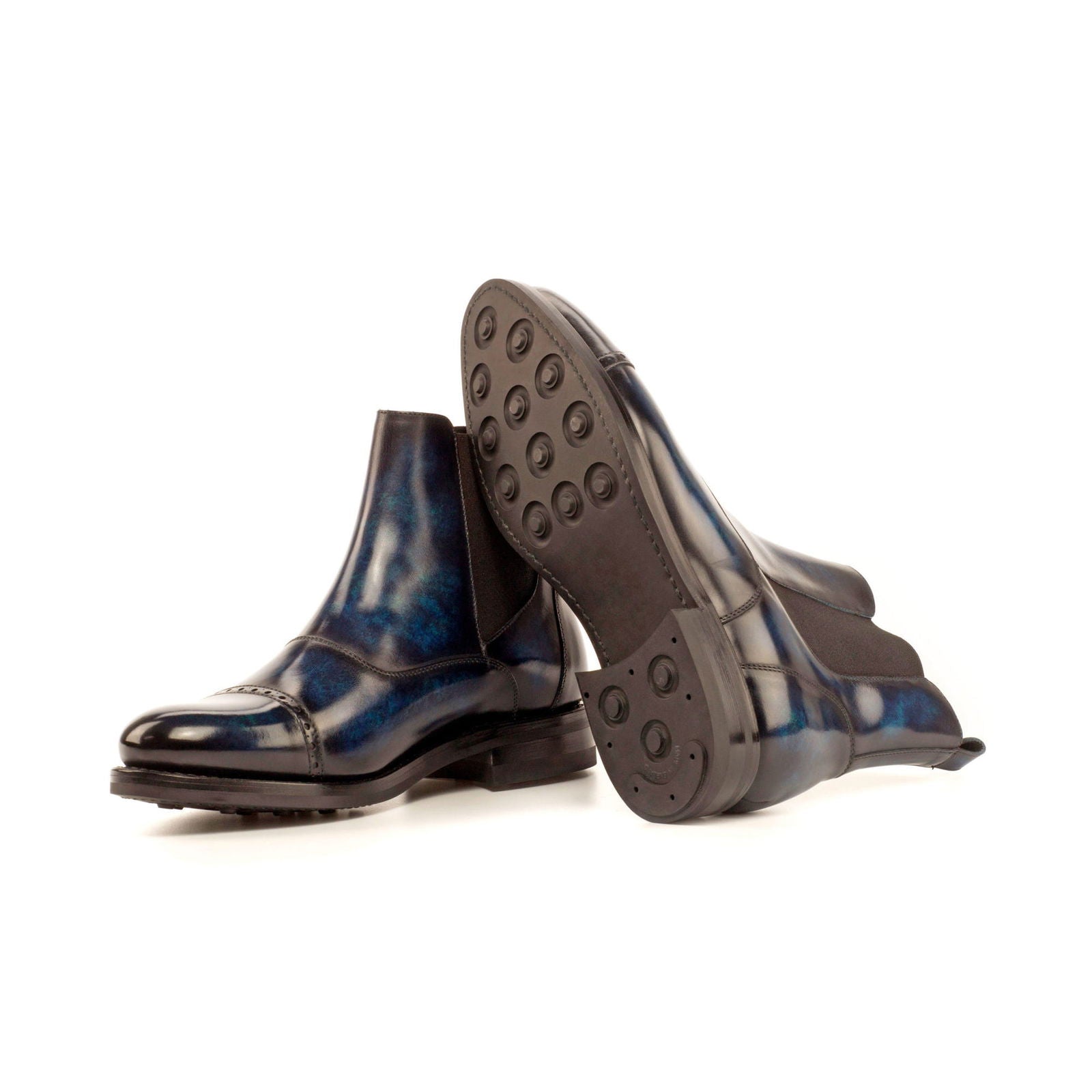 Patina Multi-Panel Chelsea Boots STEELE - Milanese Leather