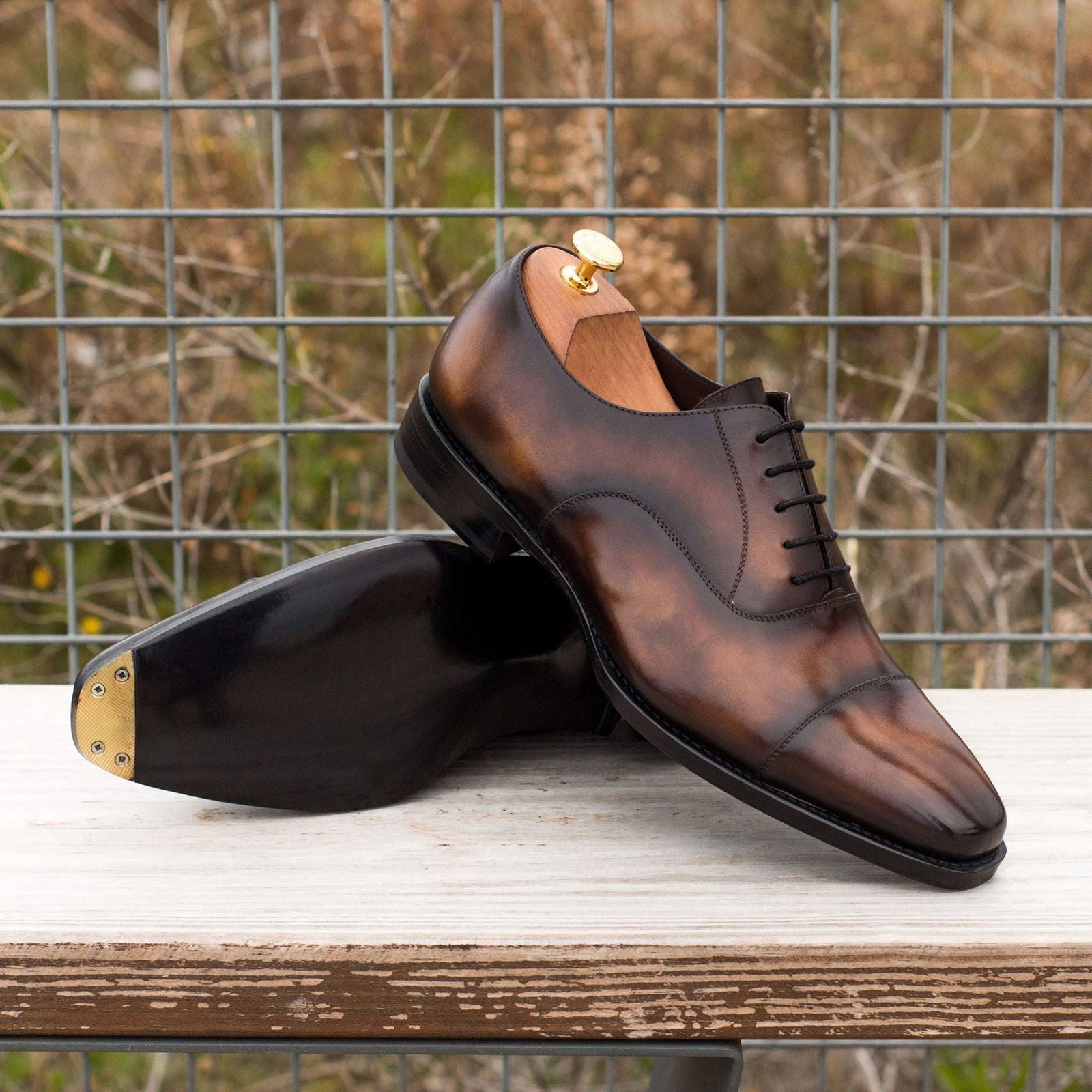 Patina Oxford Shoes FIDDLER - Milanese Leather