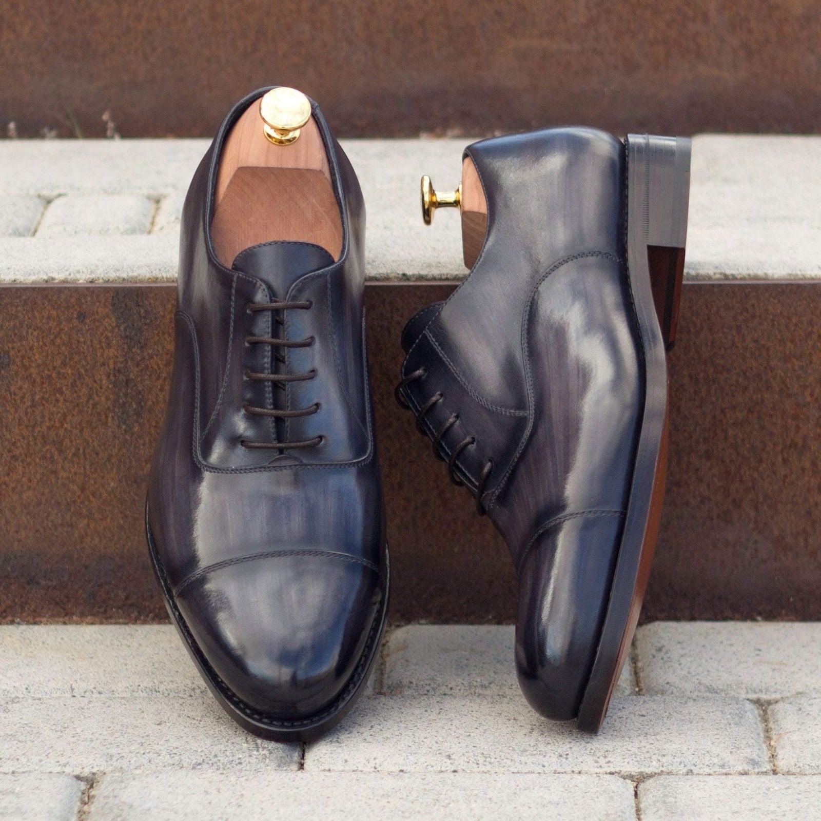 Patina Oxford Shoes URIAH - Milanese Leather