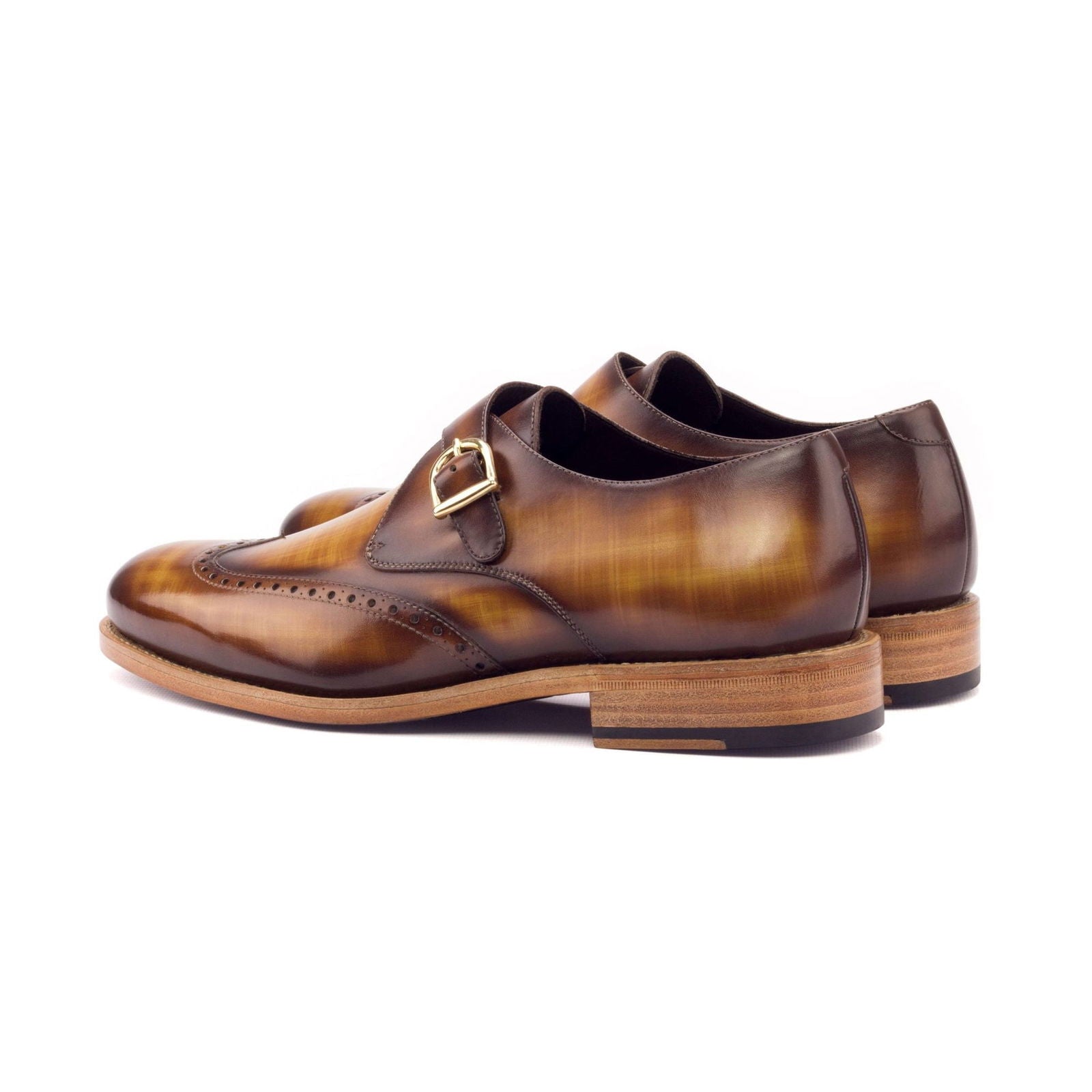 Patina Single Monk Shoes ABSOL - Milanese Leather