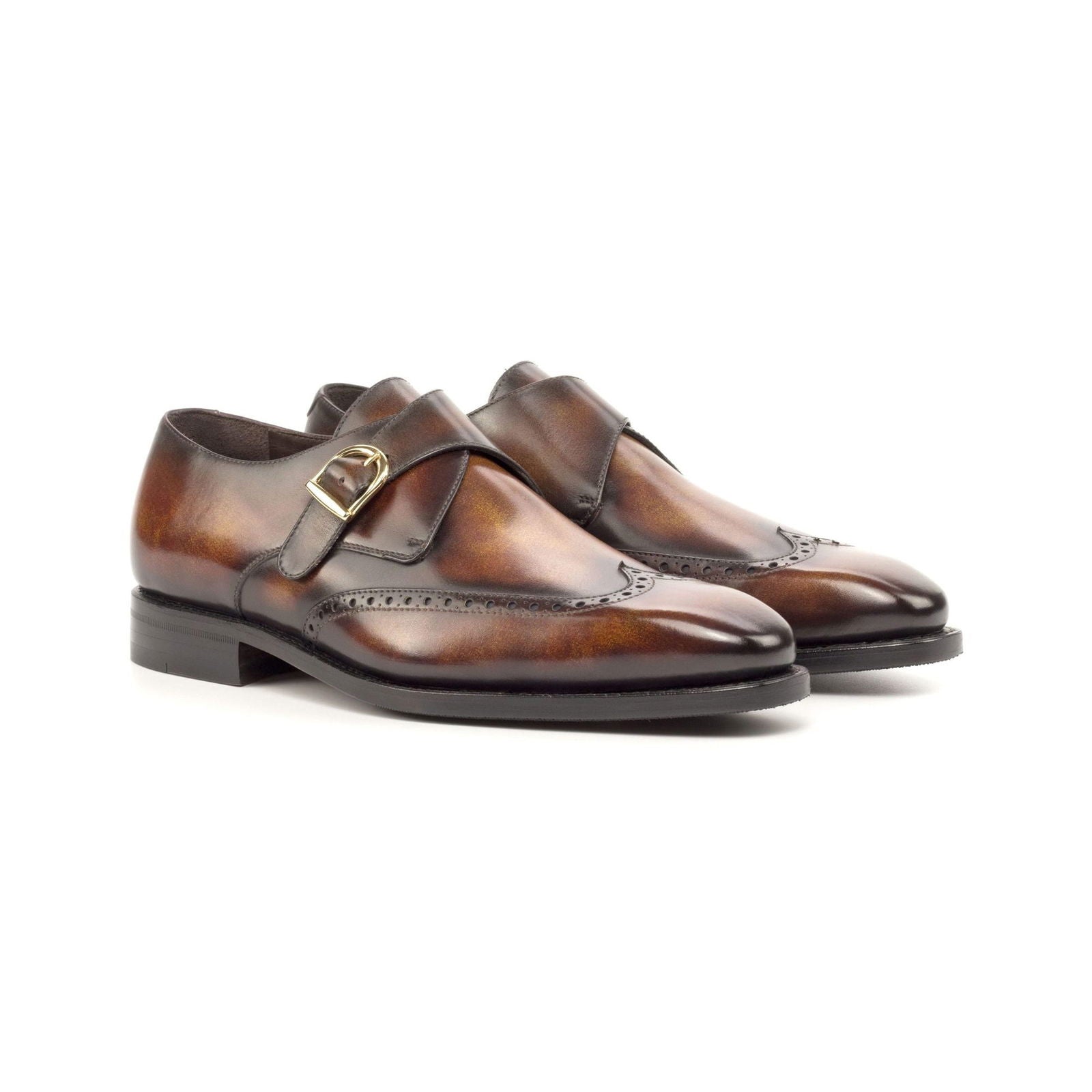 Patina Single Monk Shoes ARMAND - Milanese Leather