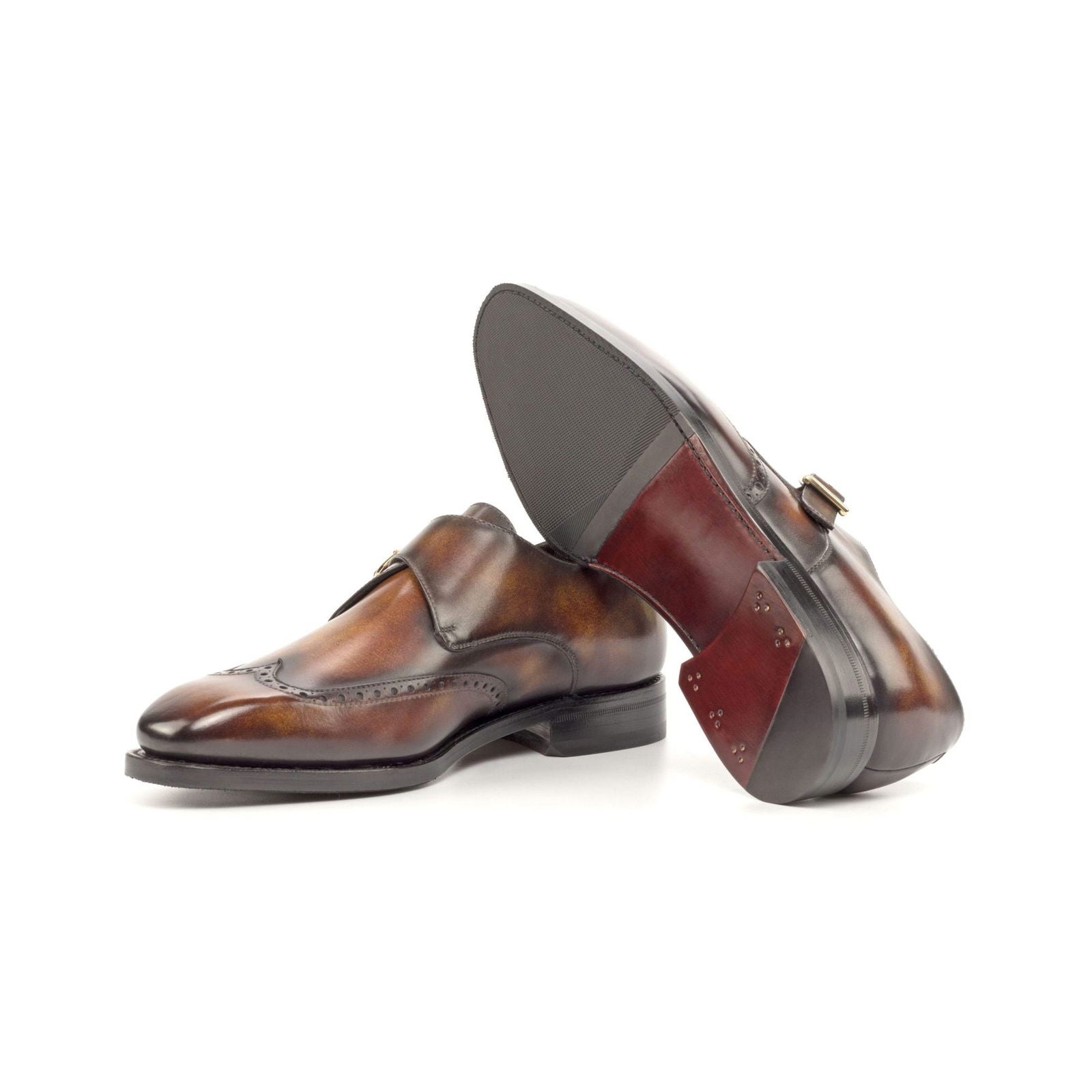 Patina Single Monk Shoes ARMAND - Milanese Leather