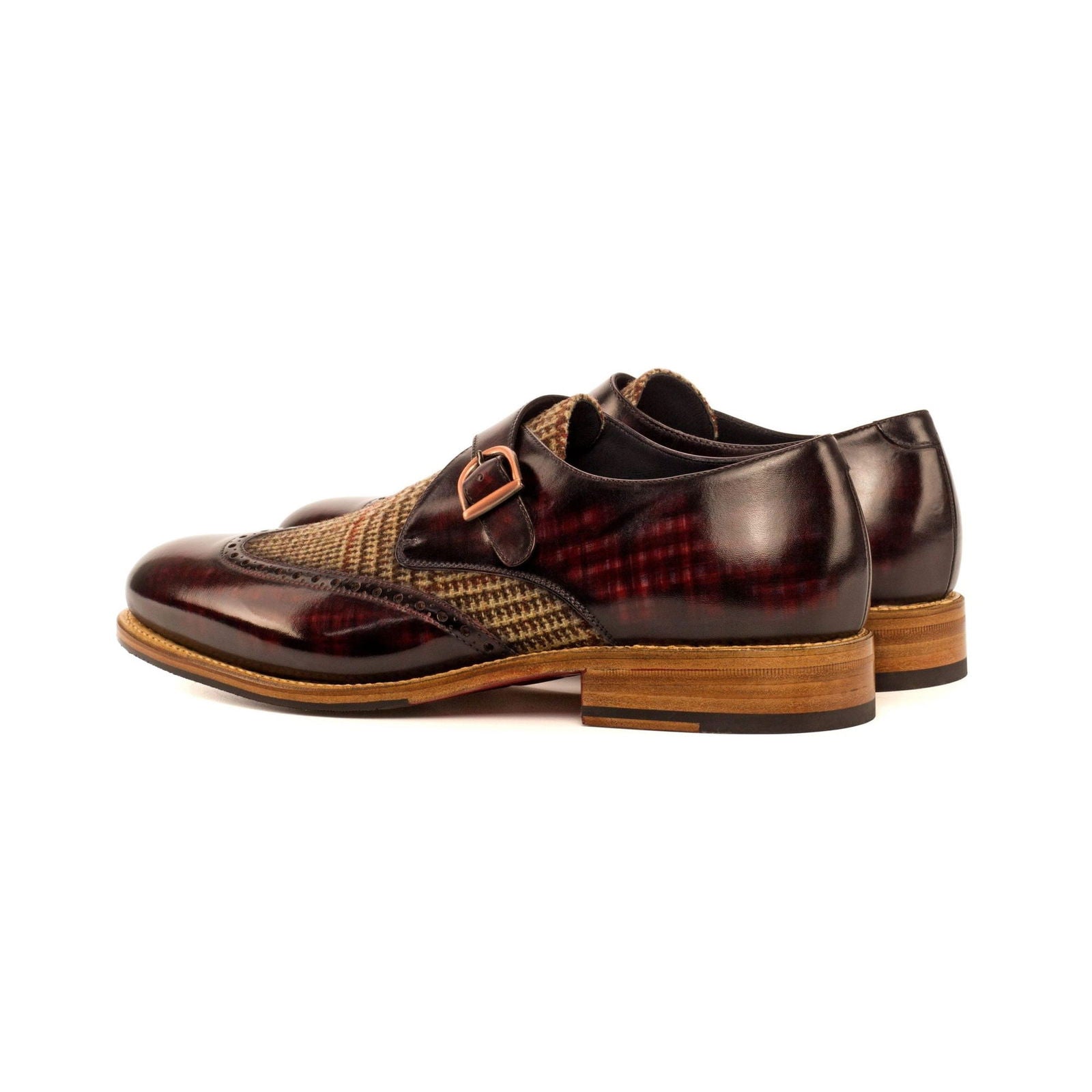 Patina Single Monk Shoes BRECON - Milanese Leather