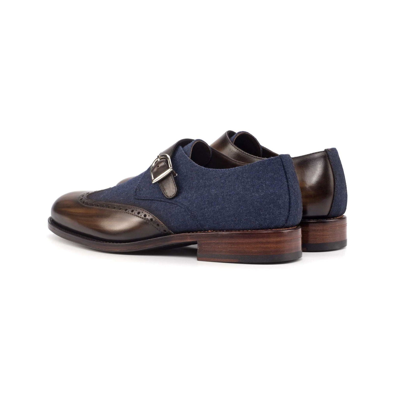 Patina Single Monk Shoes JEAN - Milanese Leather
