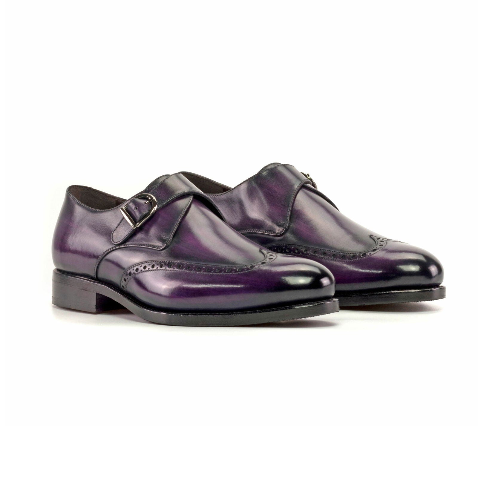 Patina Single Monk Shoes KALSI - Milanese Leather