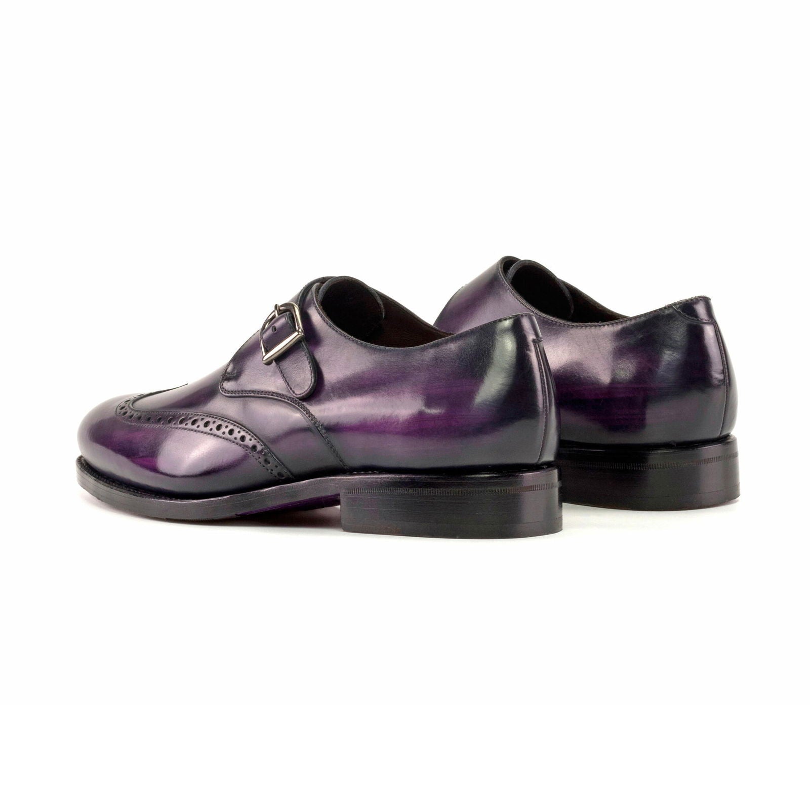 Patina Single Monk Shoes KALSI - Milanese Leather