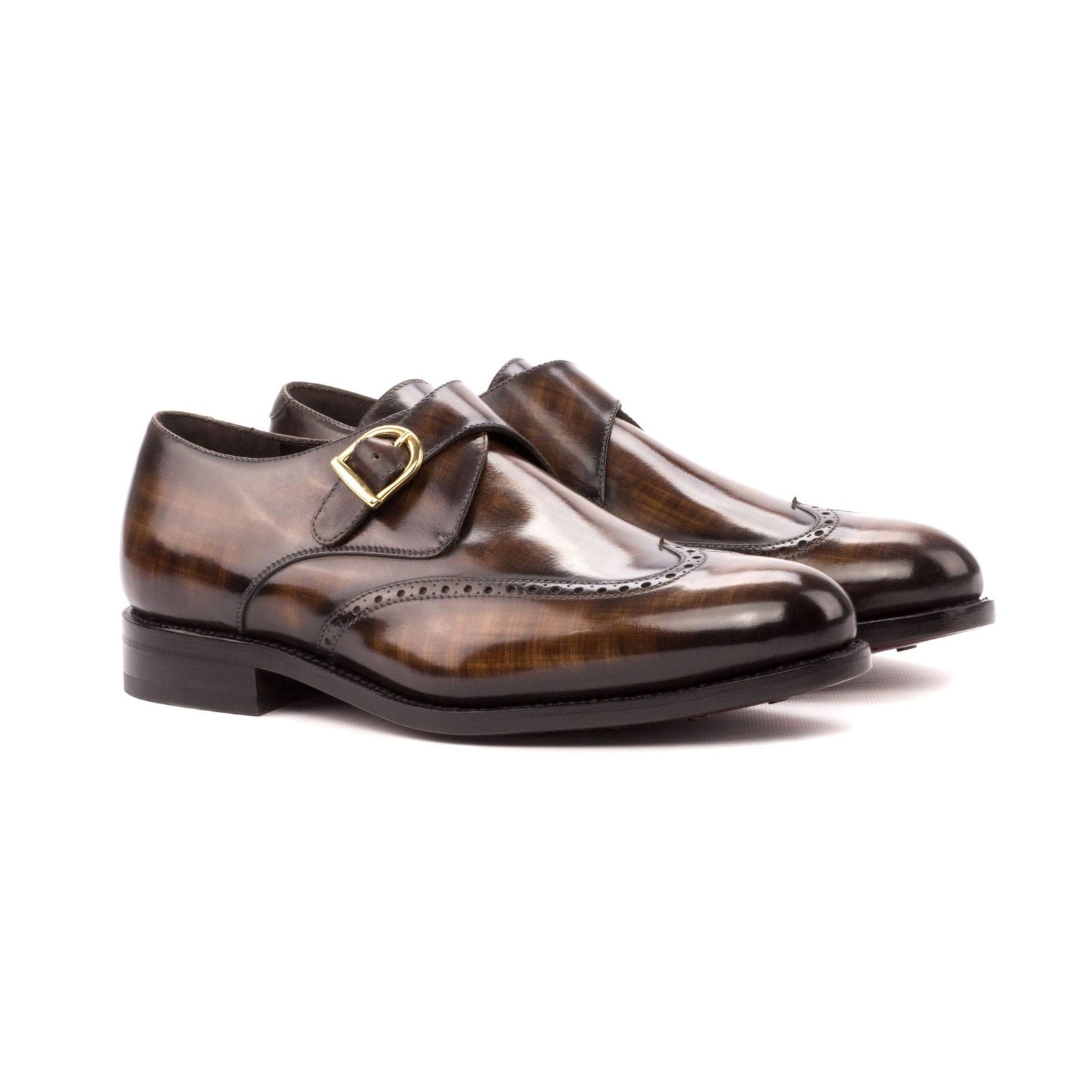 Patina Single Monk Shoes POTTER - Milanese Leather