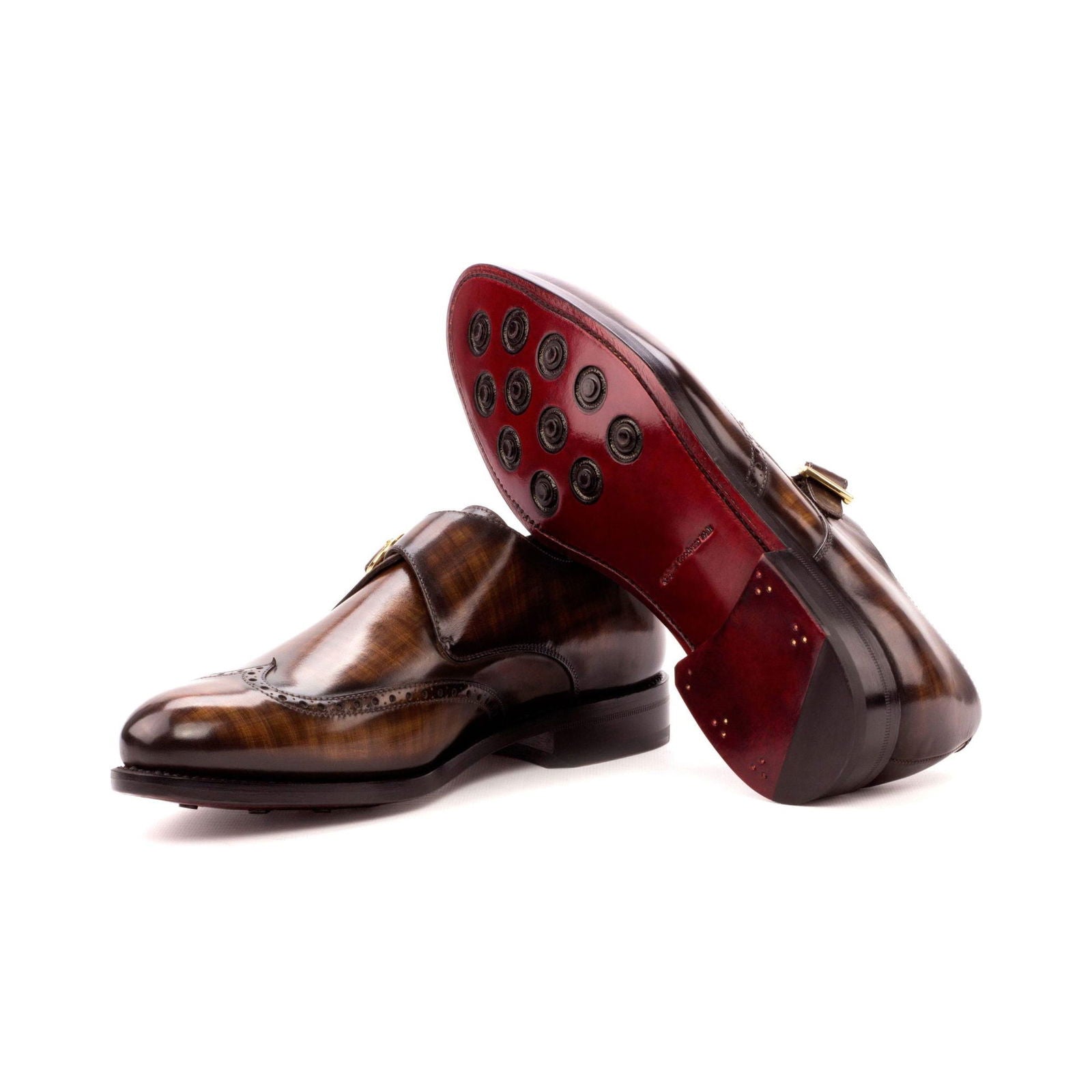Patina Single Monk Shoes POTTER - Milanese Leather