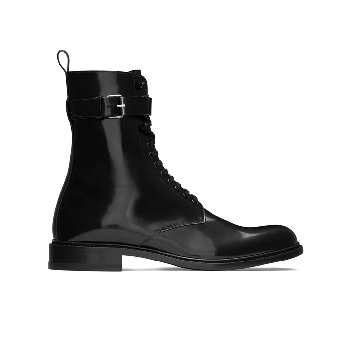 Patricia Tucker Lace-Up Boots - Milanese Leather