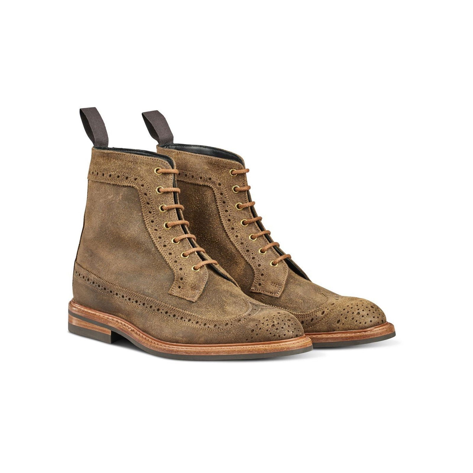 Simon Longwing Peanut Reverse Suede - Milanese Leather