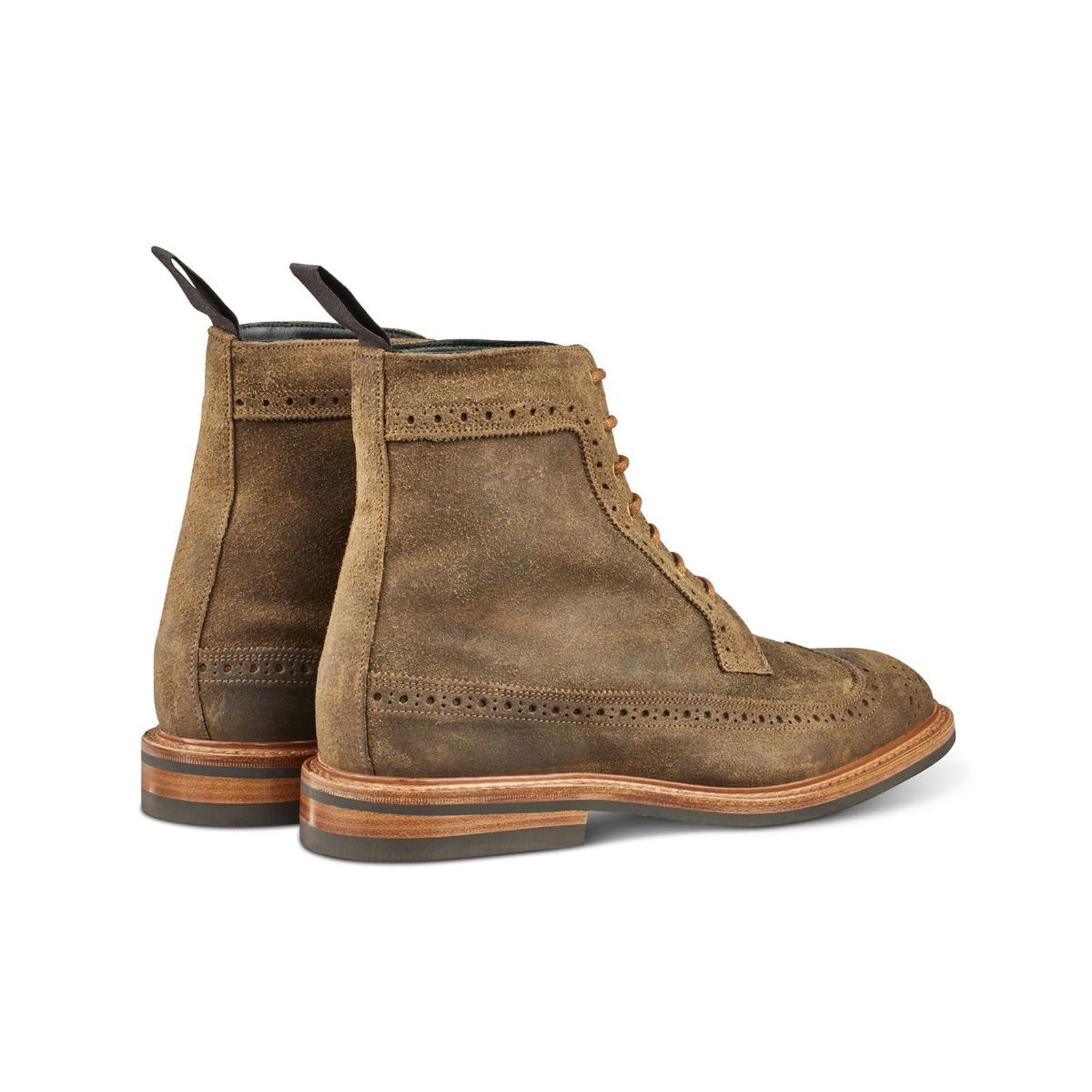 Simon Longwing Peanut Reverse Suede - Milanese Leather