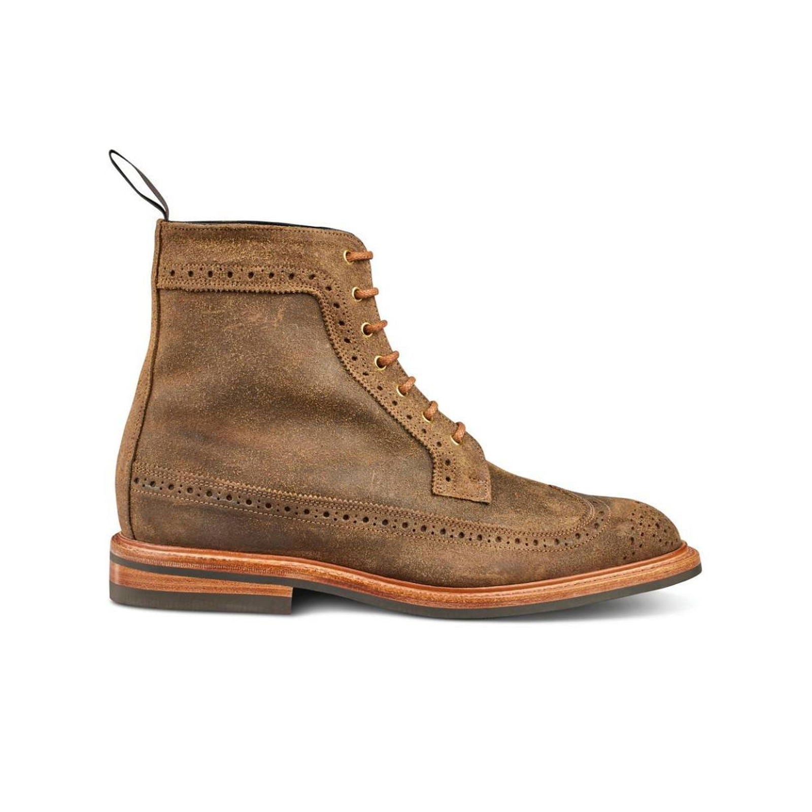Simon Longwing Peanut Reverse Suede - Milanese Leather