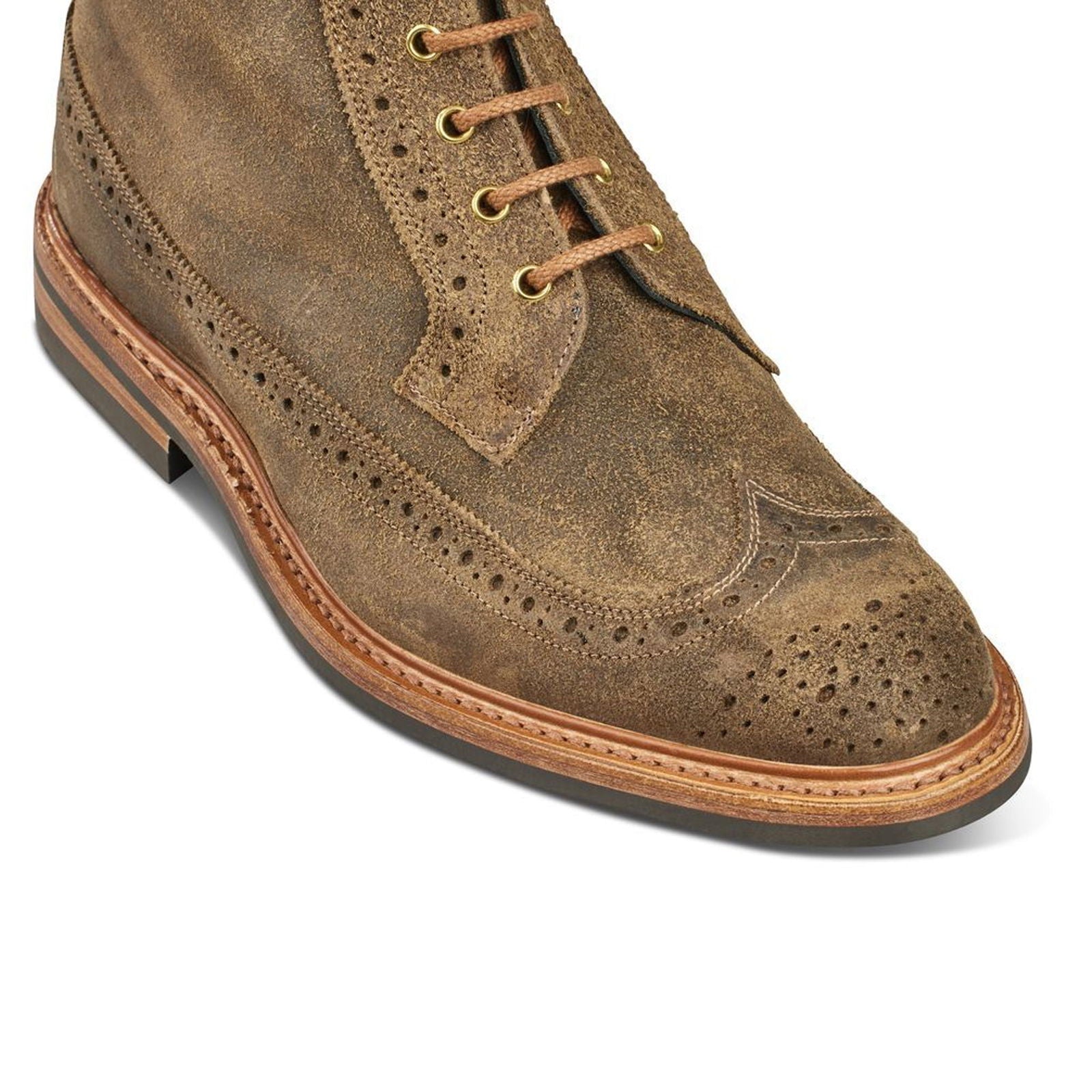 Simon Longwing Peanut Reverse Suede - Milanese Leather