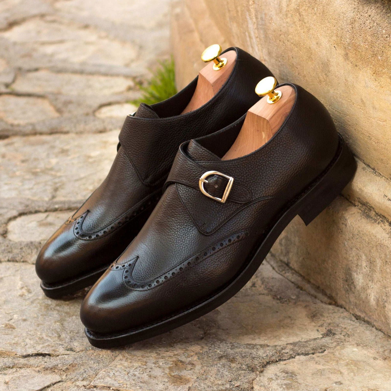 Single Monk Shoes CRISPIN - Milanese Leather