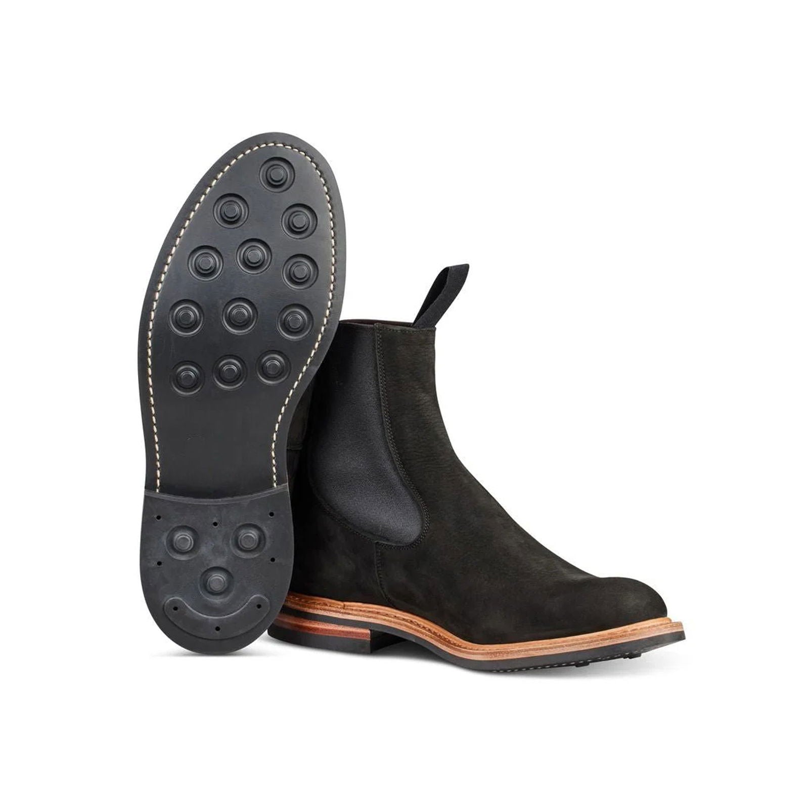 Stephen Chelsea Boot Black Hydro Nubuck - Milanese Leather