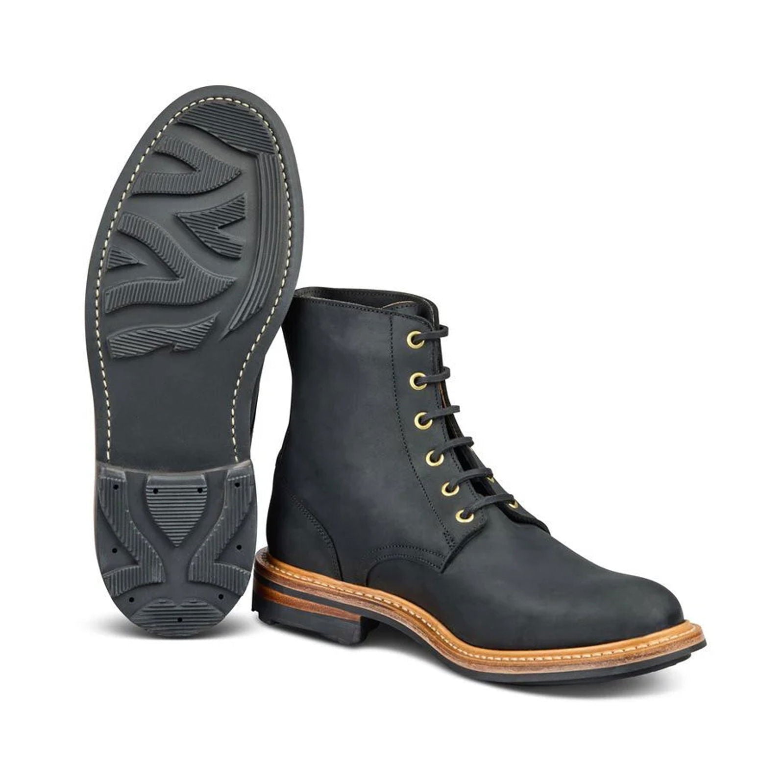 Wychwood Logger Boot Black Horween Chamois - Milanese Leather