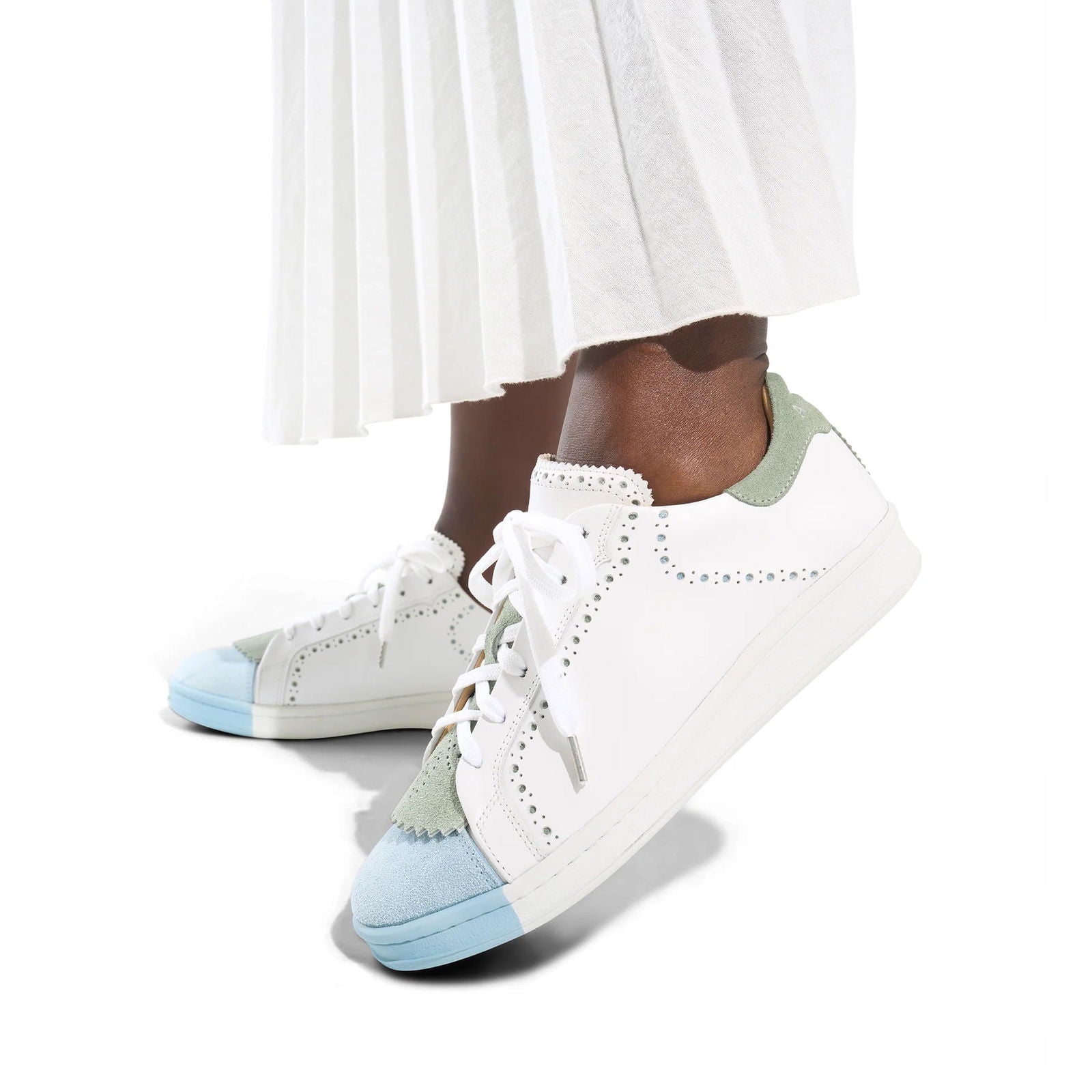 the Elliot Sneaker Sweet Mint - Milanese Leather