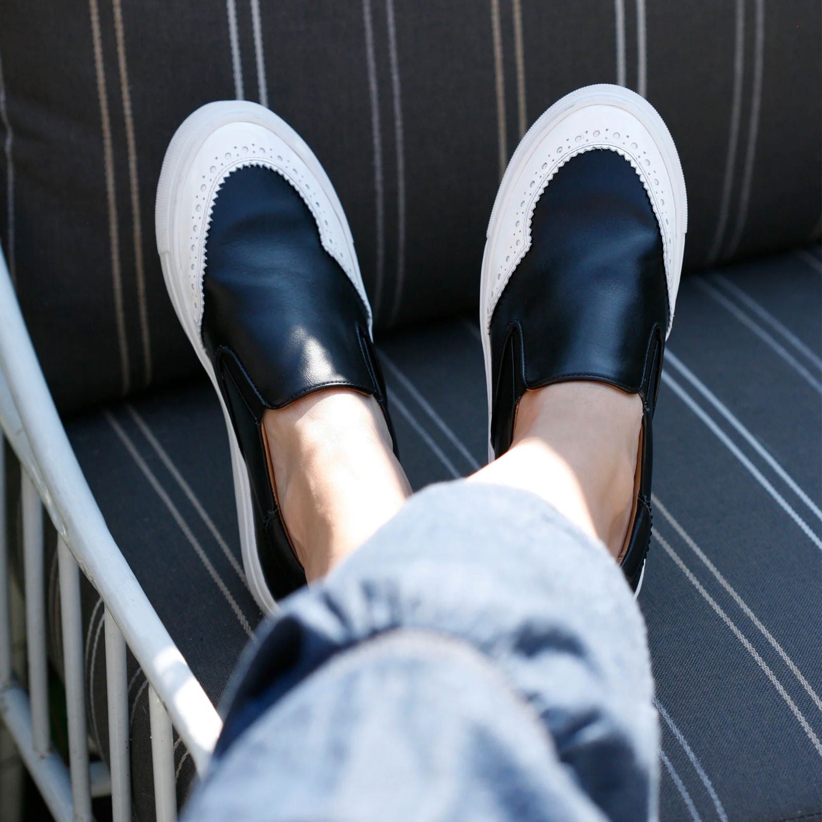 the Harper Sneaker - Milanese Leather