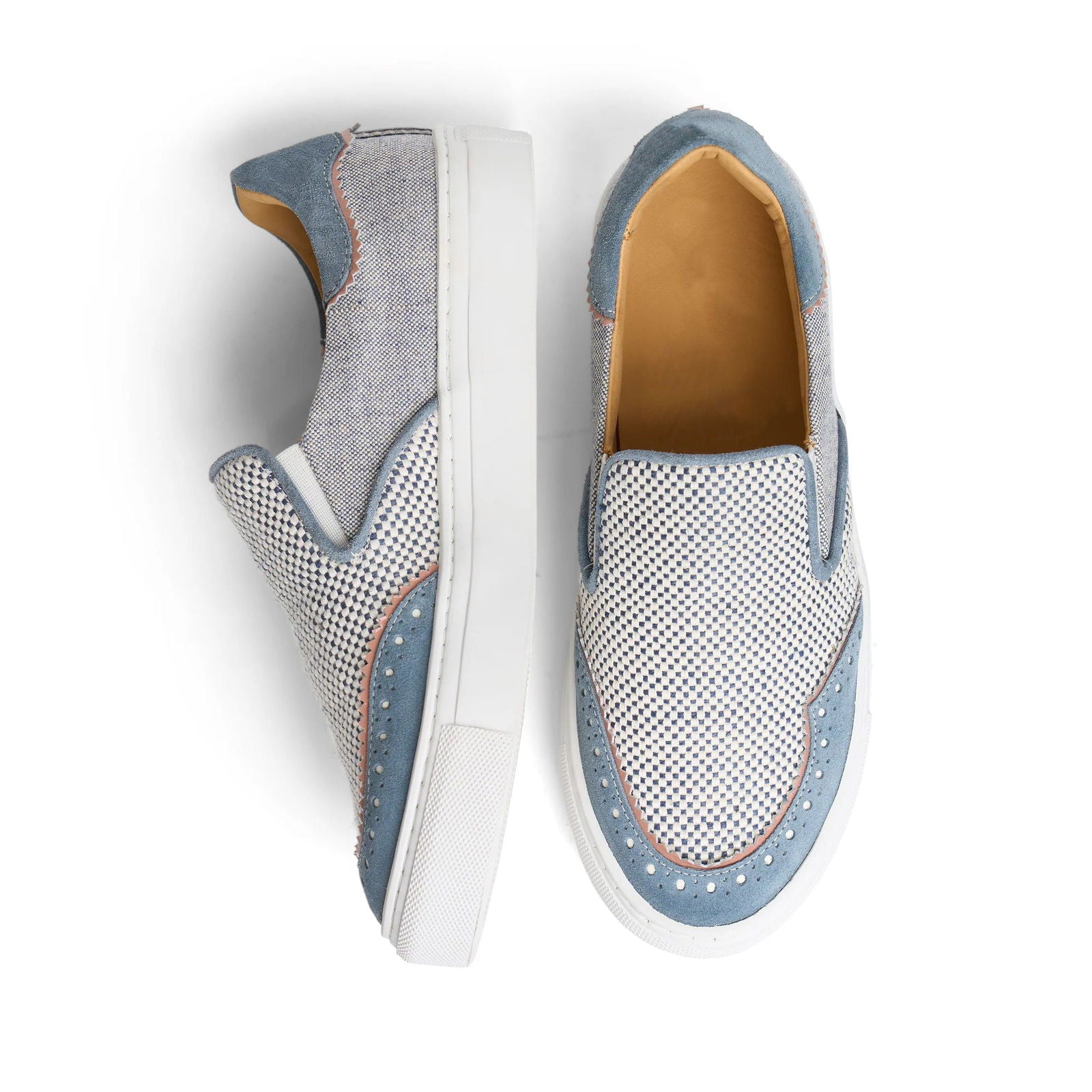 the Harper Sneaker Saint-Tropez Blue - Milanese Leather