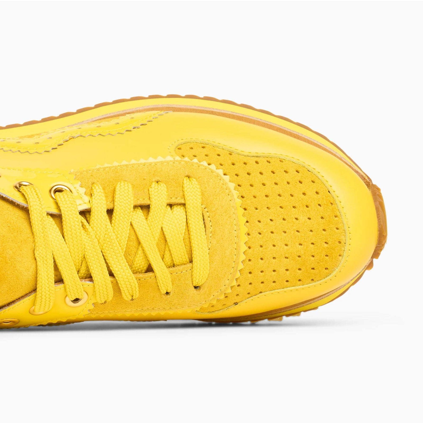 the Remi Sneaker Lisboa Yellow - Milanese Leather
