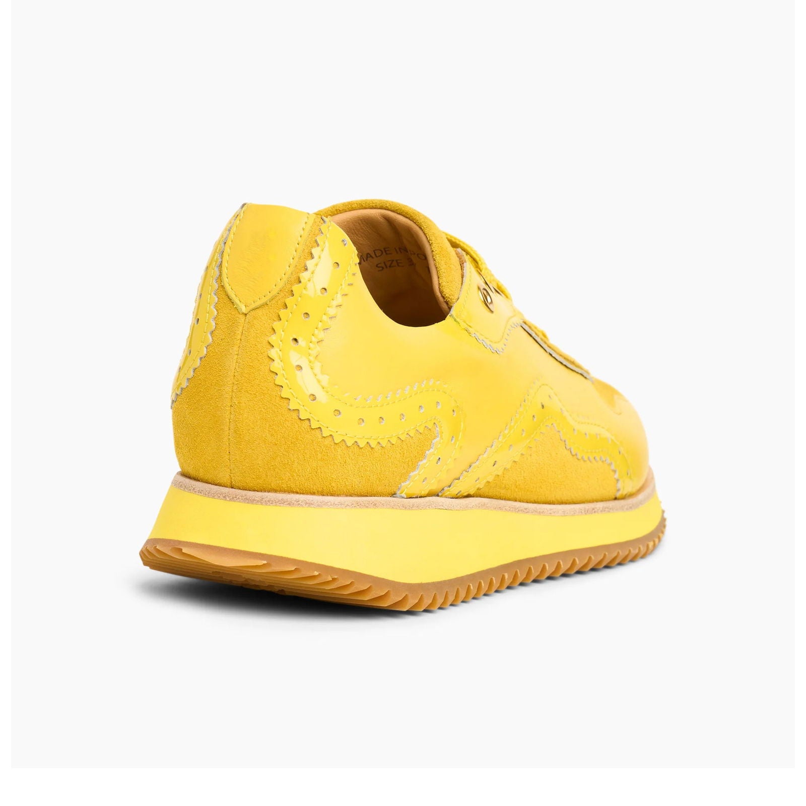the Remi Sneaker Lisboa Yellow - Milanese Leather