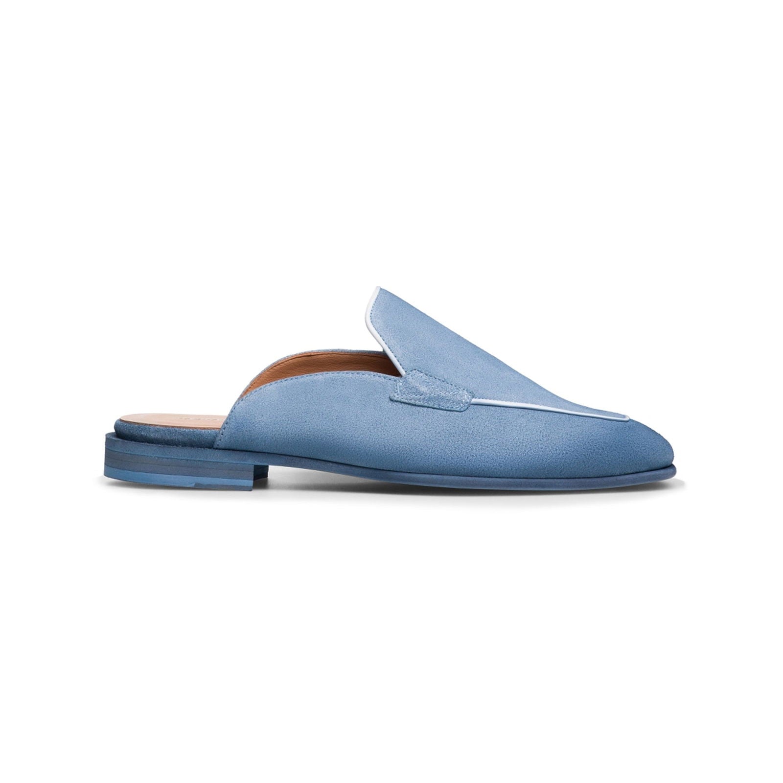 Bella Mule Bluebell Suede - Milanese Leather