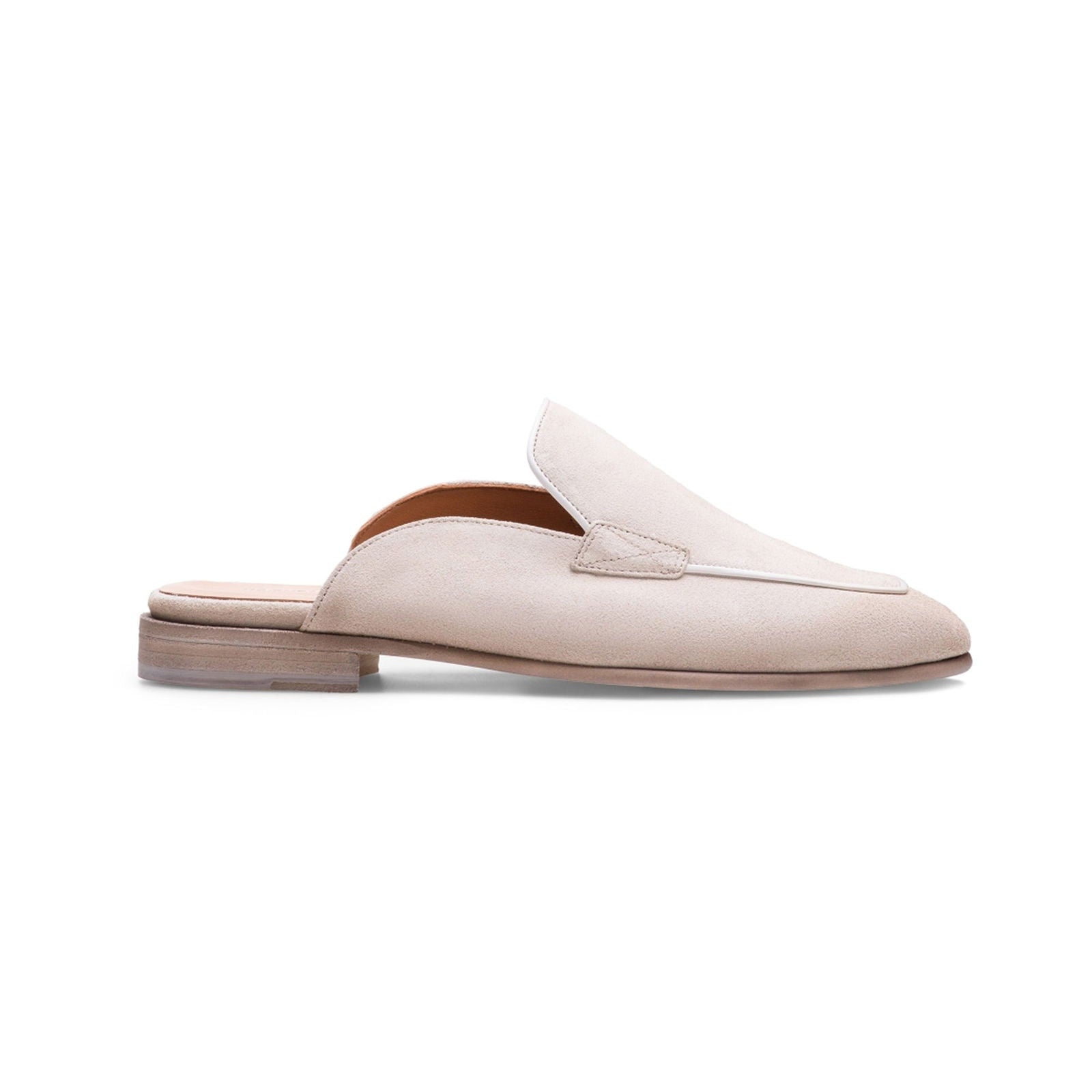 Bella Mule Bone Suede - Milanese Leather