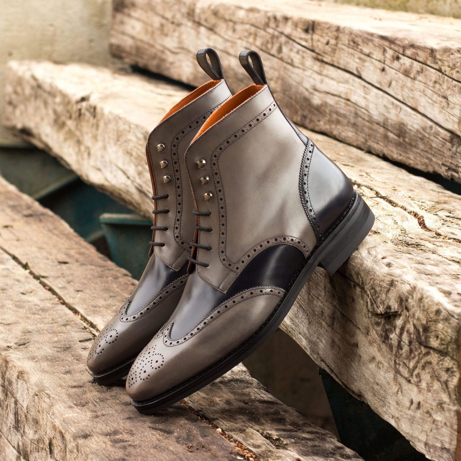 Brogue Boots BEARER - Milanese Leather