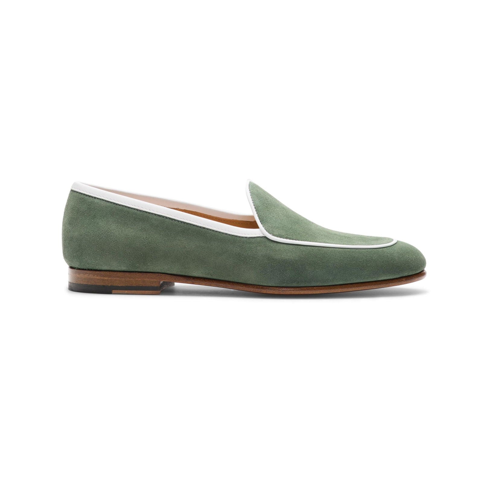 Charlotte II Green Suede - Milanese Leather