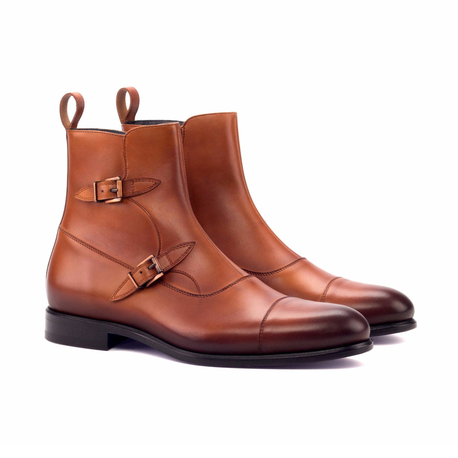 Double Monk Boots BOTHWELL - Milanese Leather