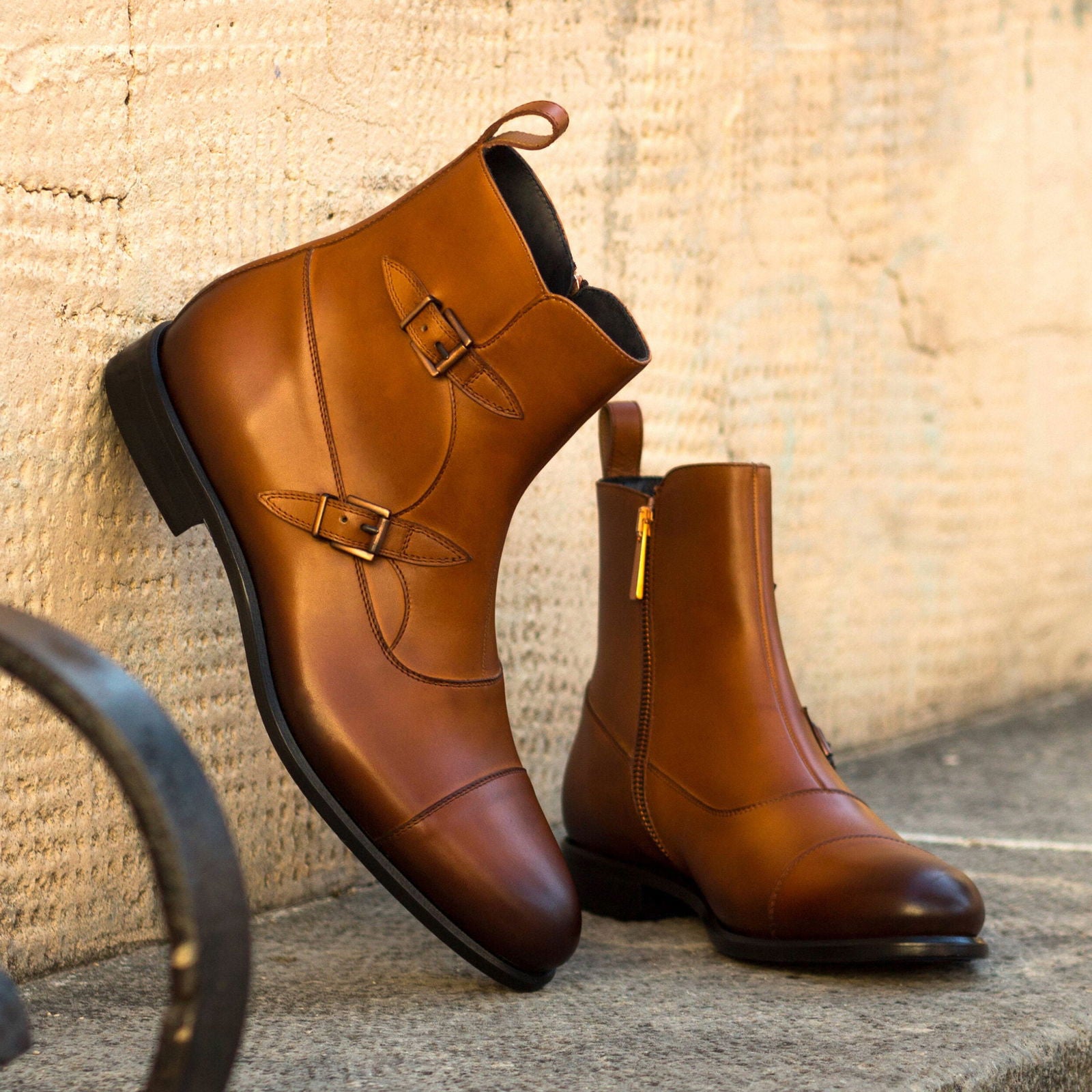 Double Monk Boots BOTHWELL - Milanese Leather