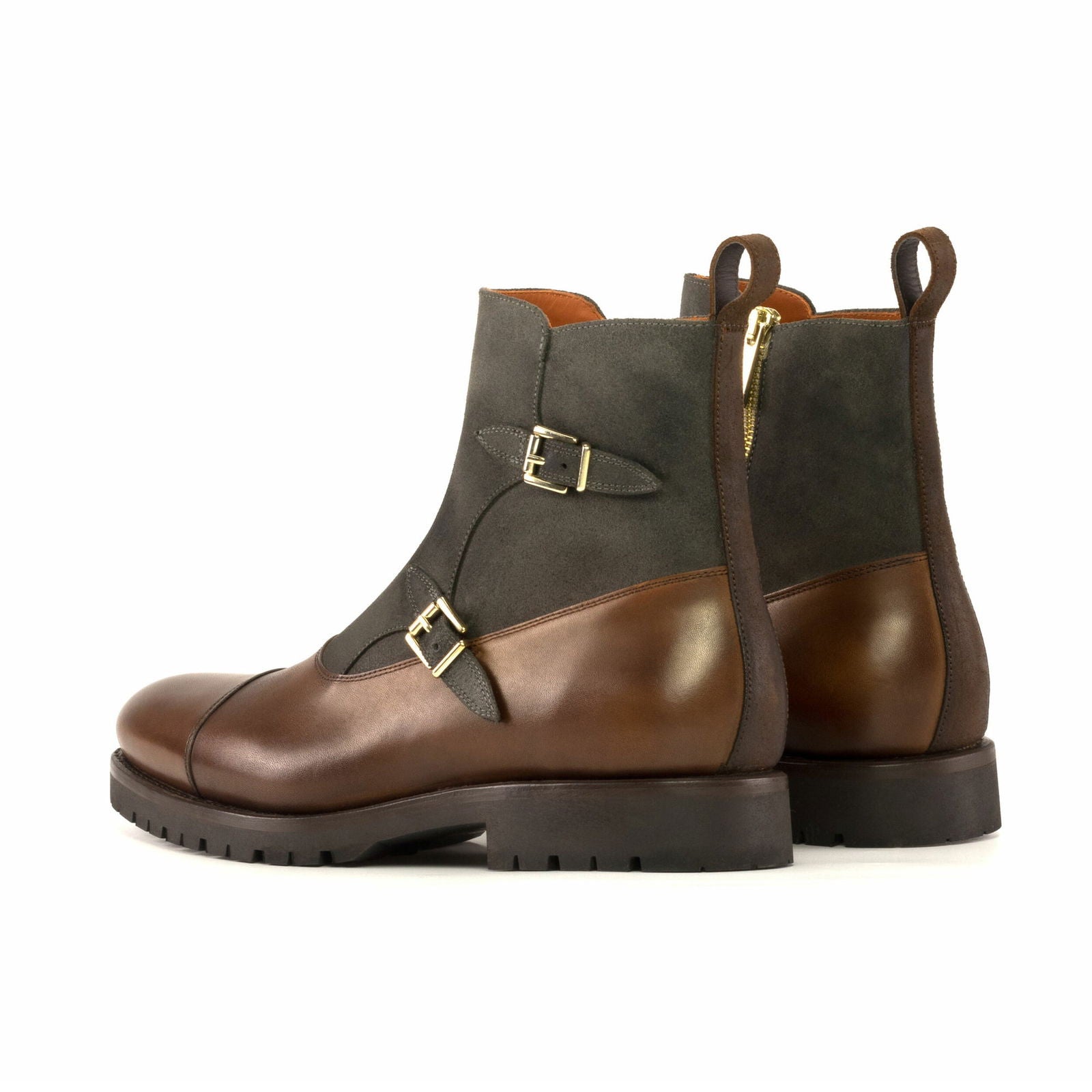 Double Monk Boots COLE - Milanese Leather