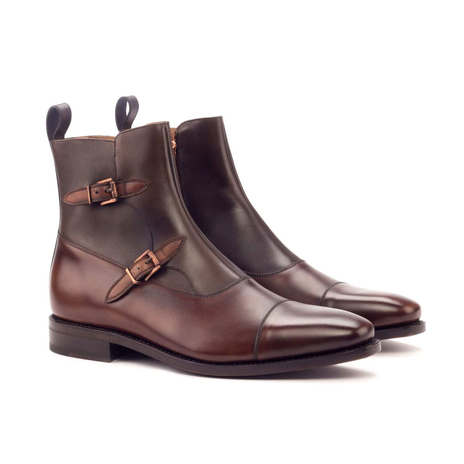 Double Monk Boots ROMA - Milanese Leather