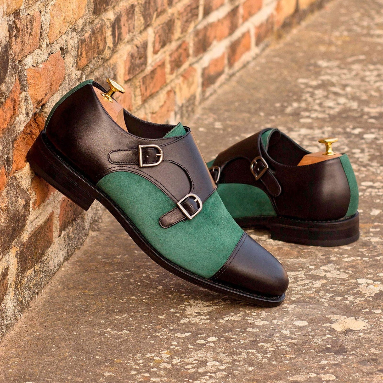 Double Monk Shoes CLOVER - Milanese Leather