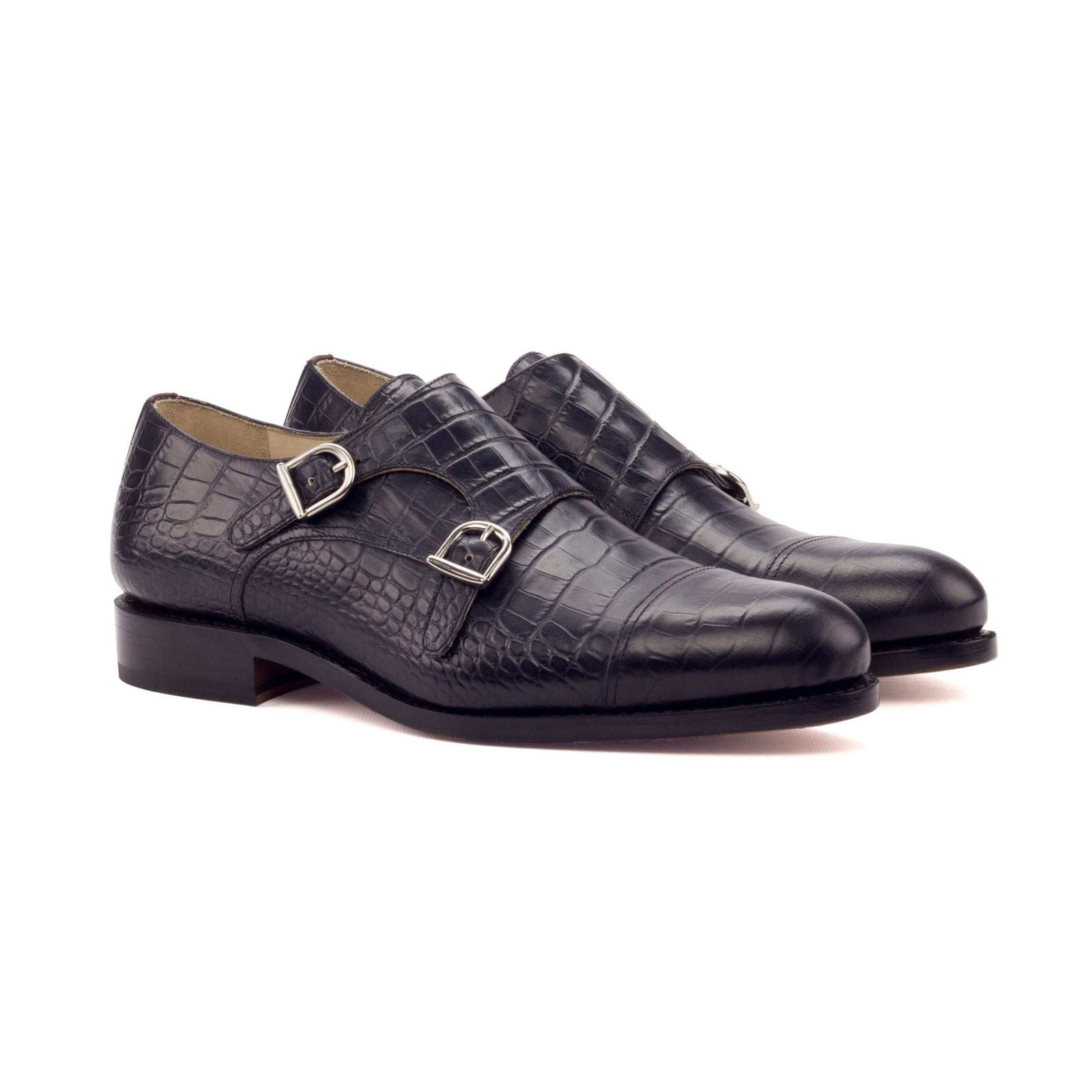 Double Monk Shoes CROCHE - Milanese Leather