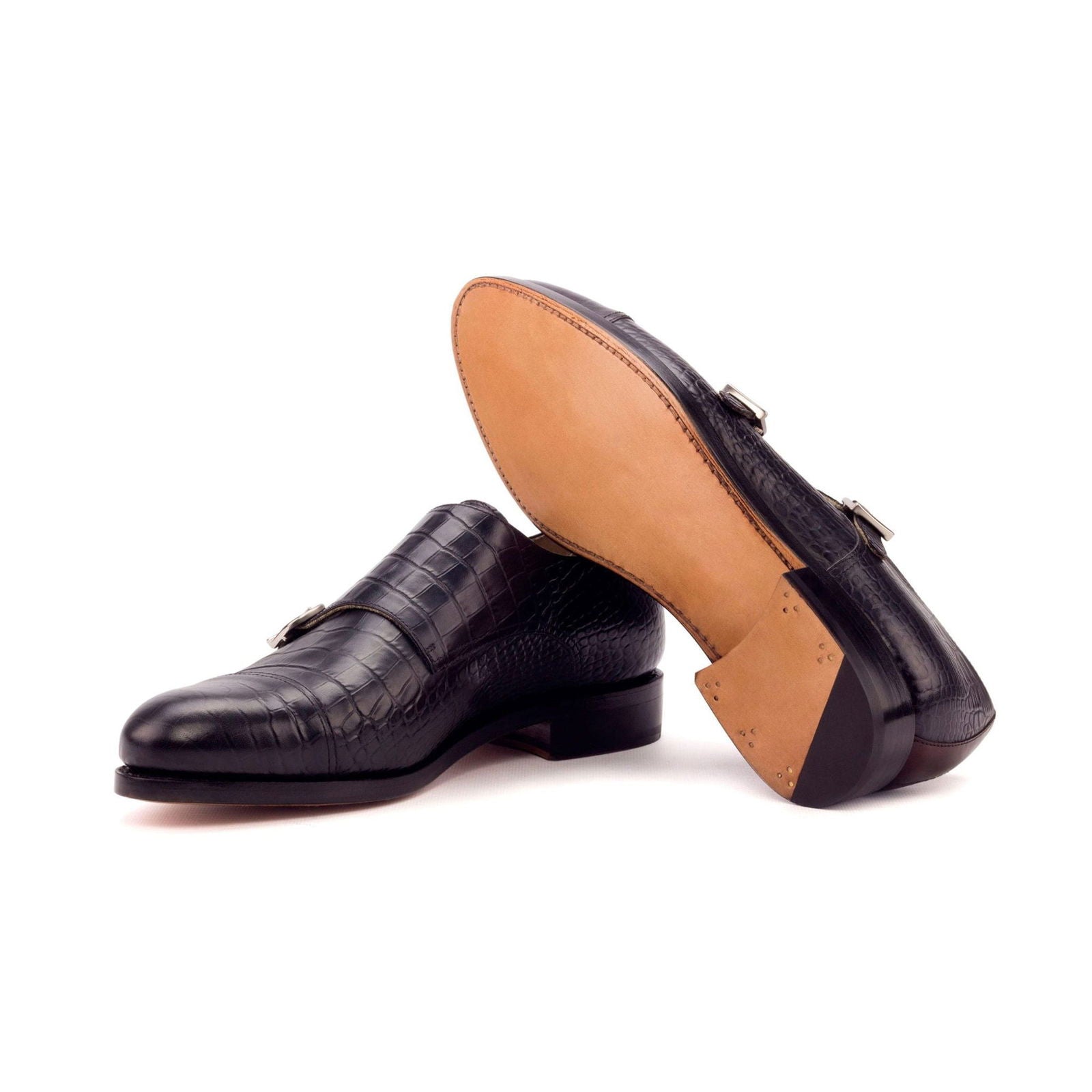 Double Monk Shoes CROCHE - Milanese Leather