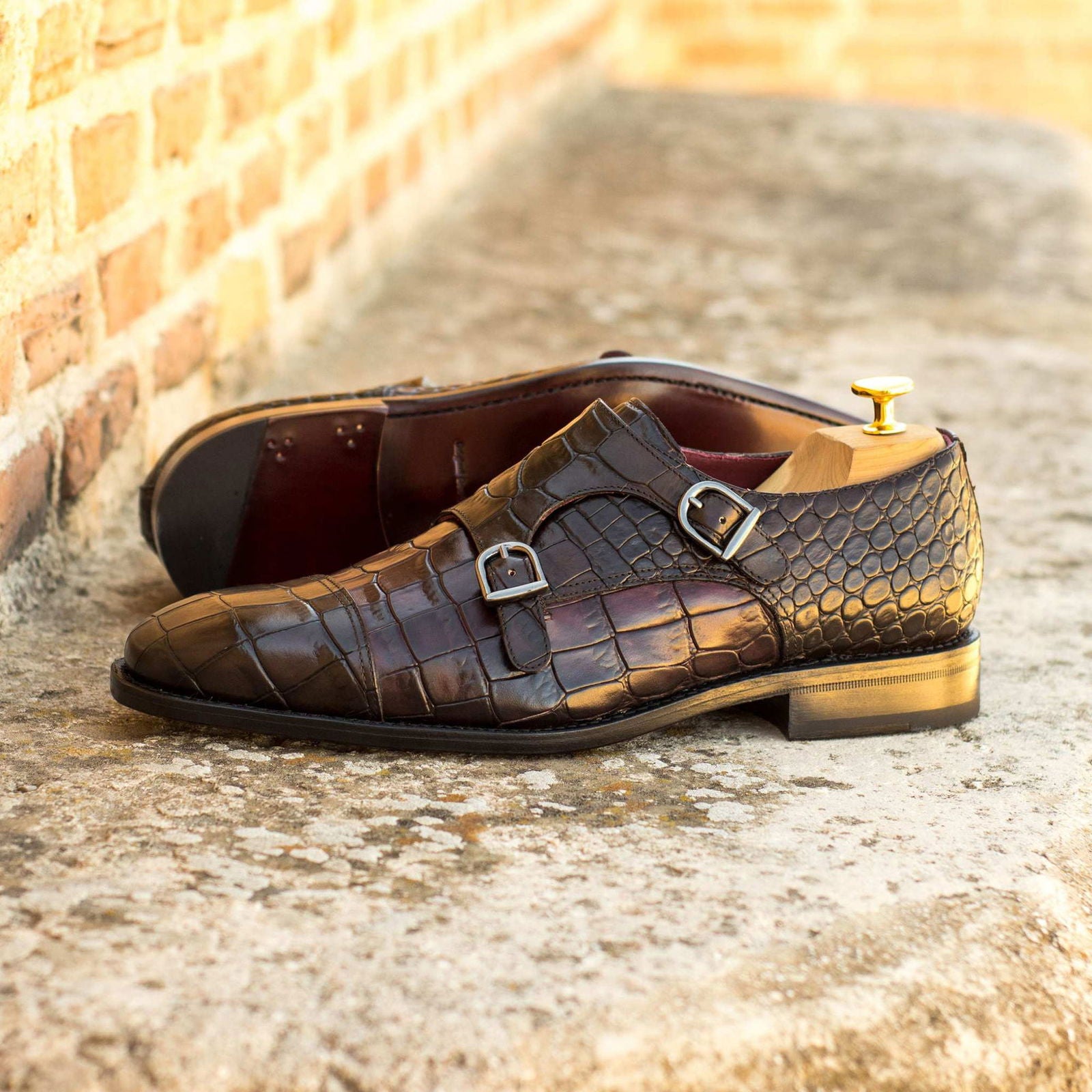 Double Monk Shoes ERNESTO - Milanese Leather