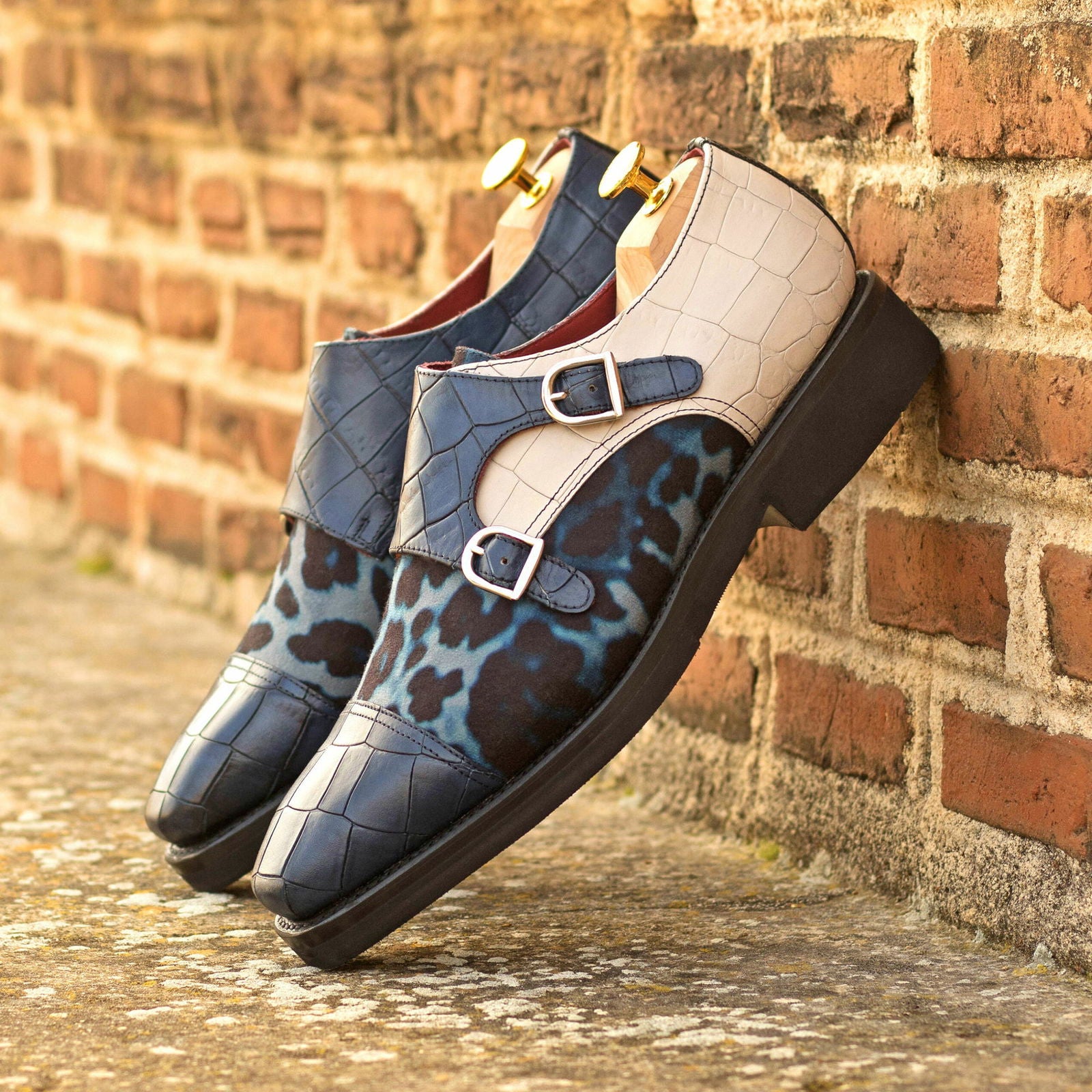 Double Monk Shoes HANK - Milanese Leather