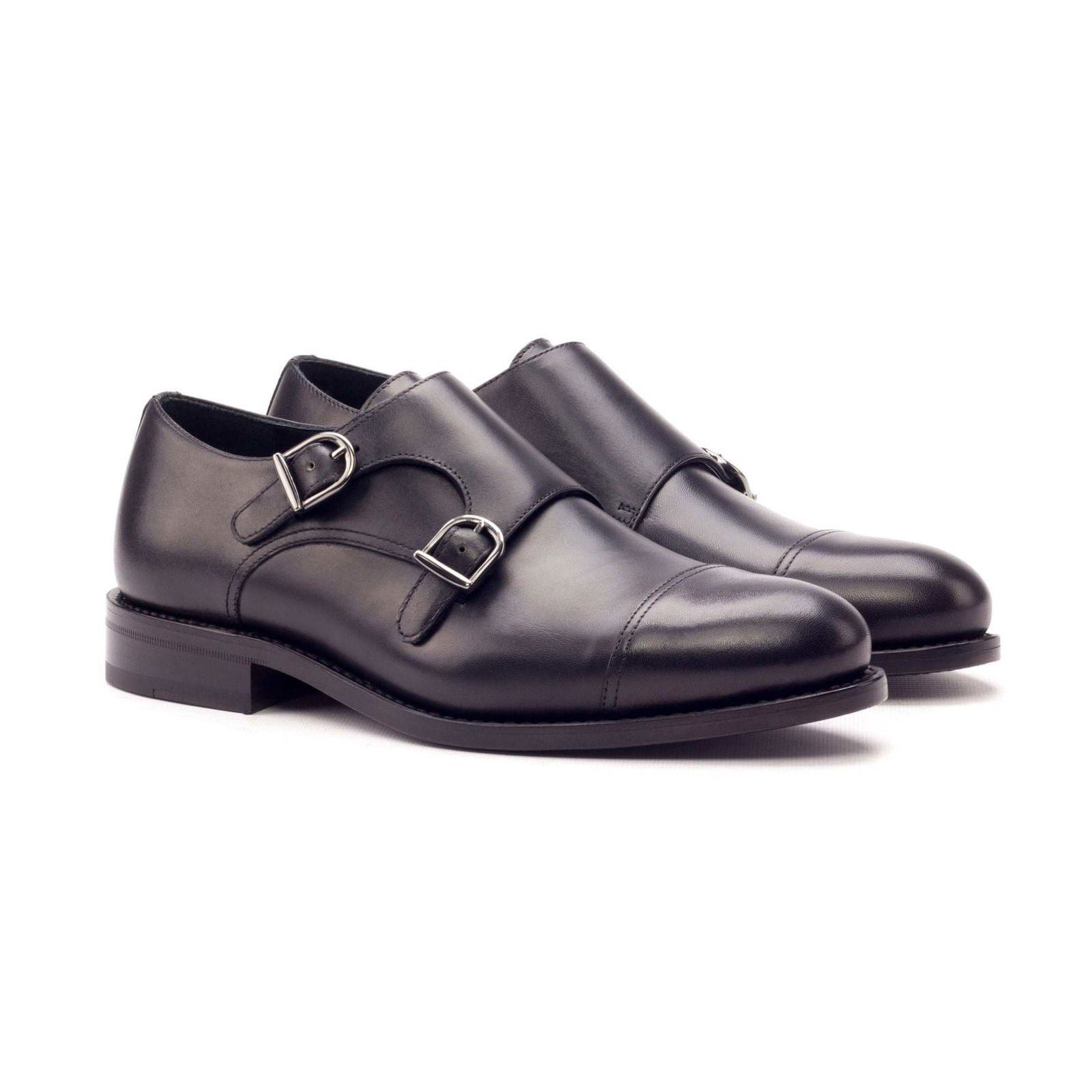 Double Monk Shoes NERO - Milanese Leather