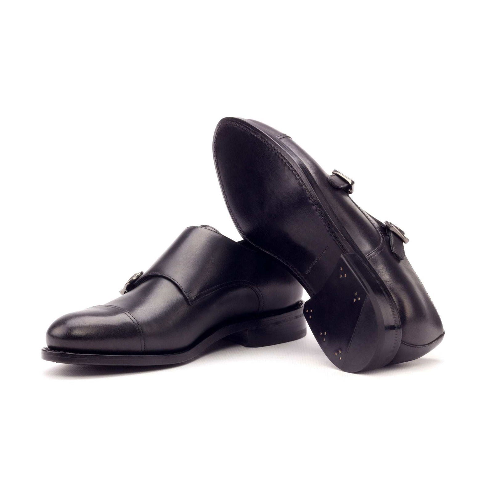 Double Monk Shoes NERO - Milanese Leather