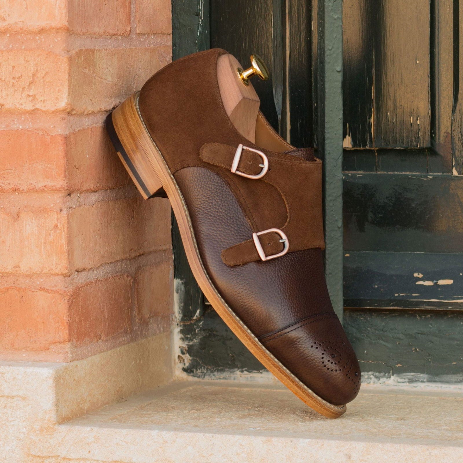 Double Monk Shoes PIERRO - Milanese Leather