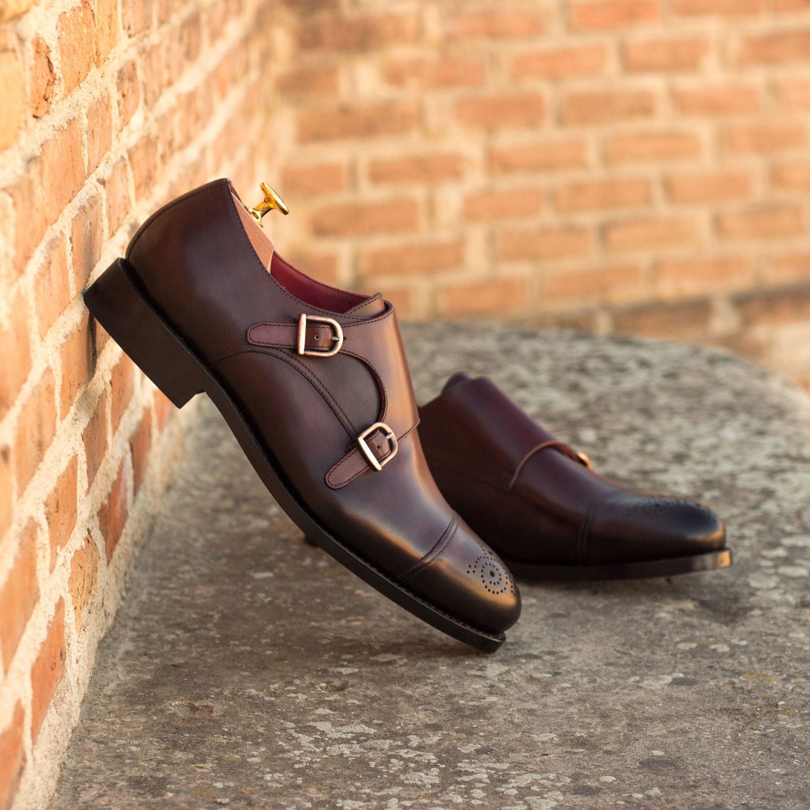 Double Monk Shoes ROBIN - Milanese Leather