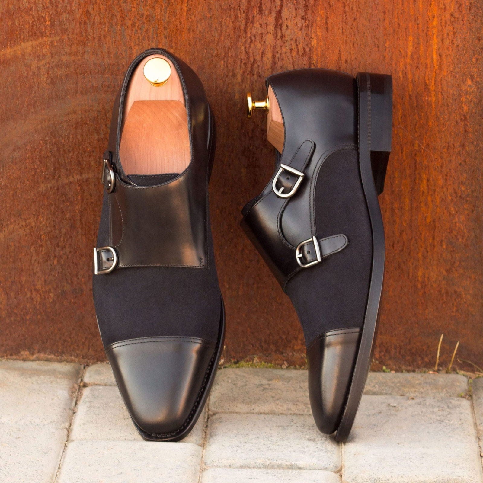 Double Monk Shoes TOMMY - Milanese Leather