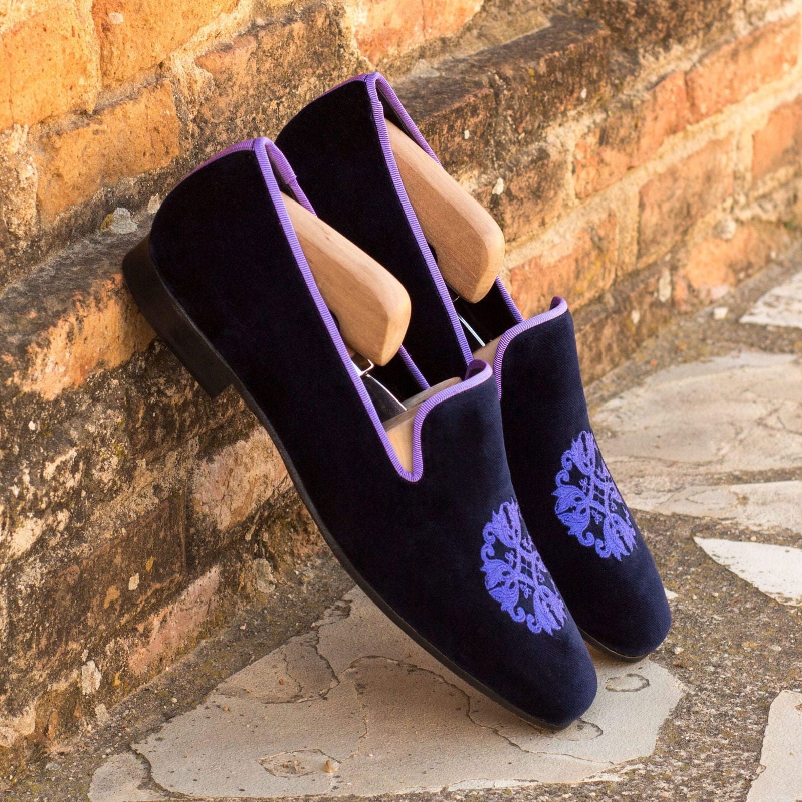 Embroidered Albert Slippers PLUSH - Milanese Leather