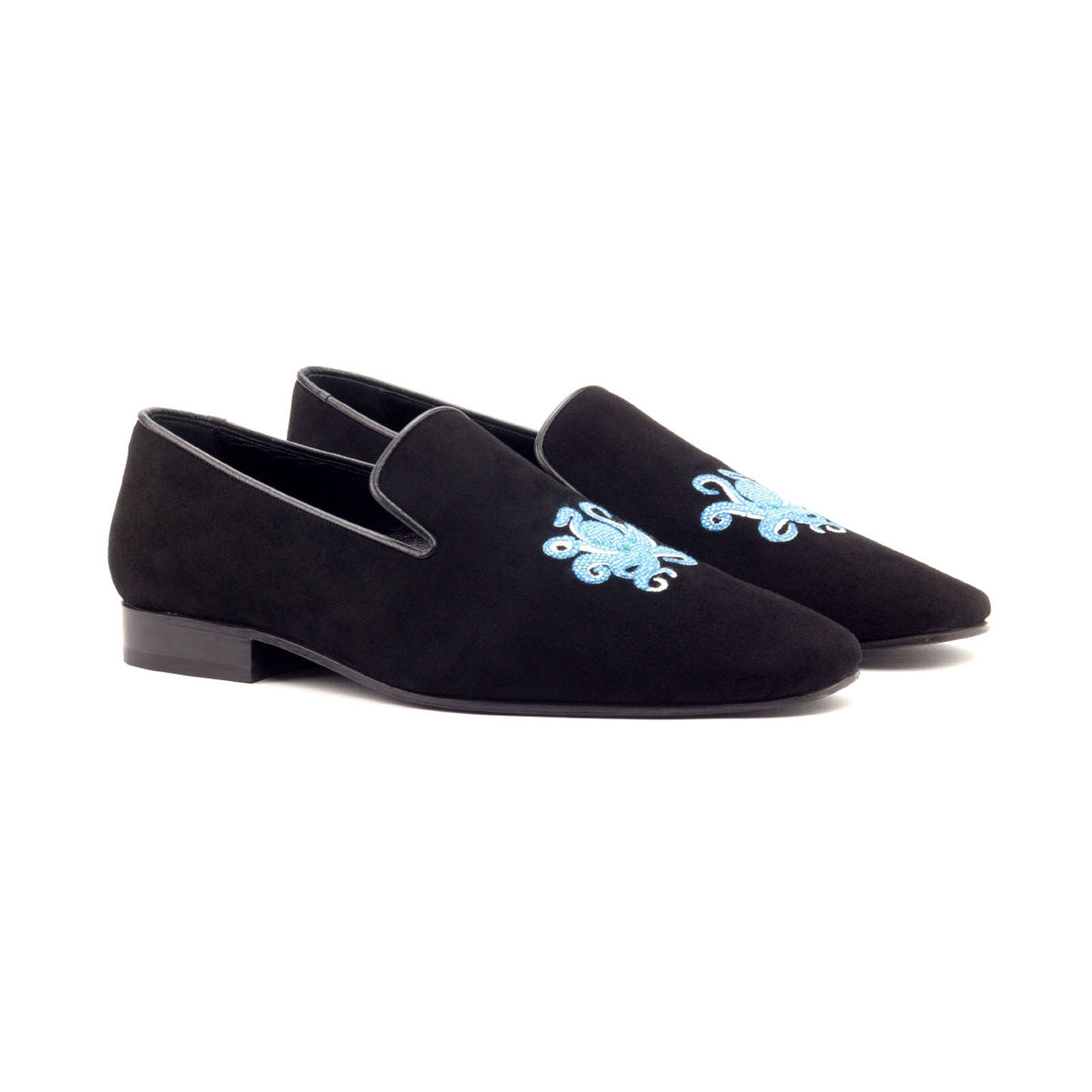 Embroidered Albert Slippers SQUIDGE - Milanese Leather