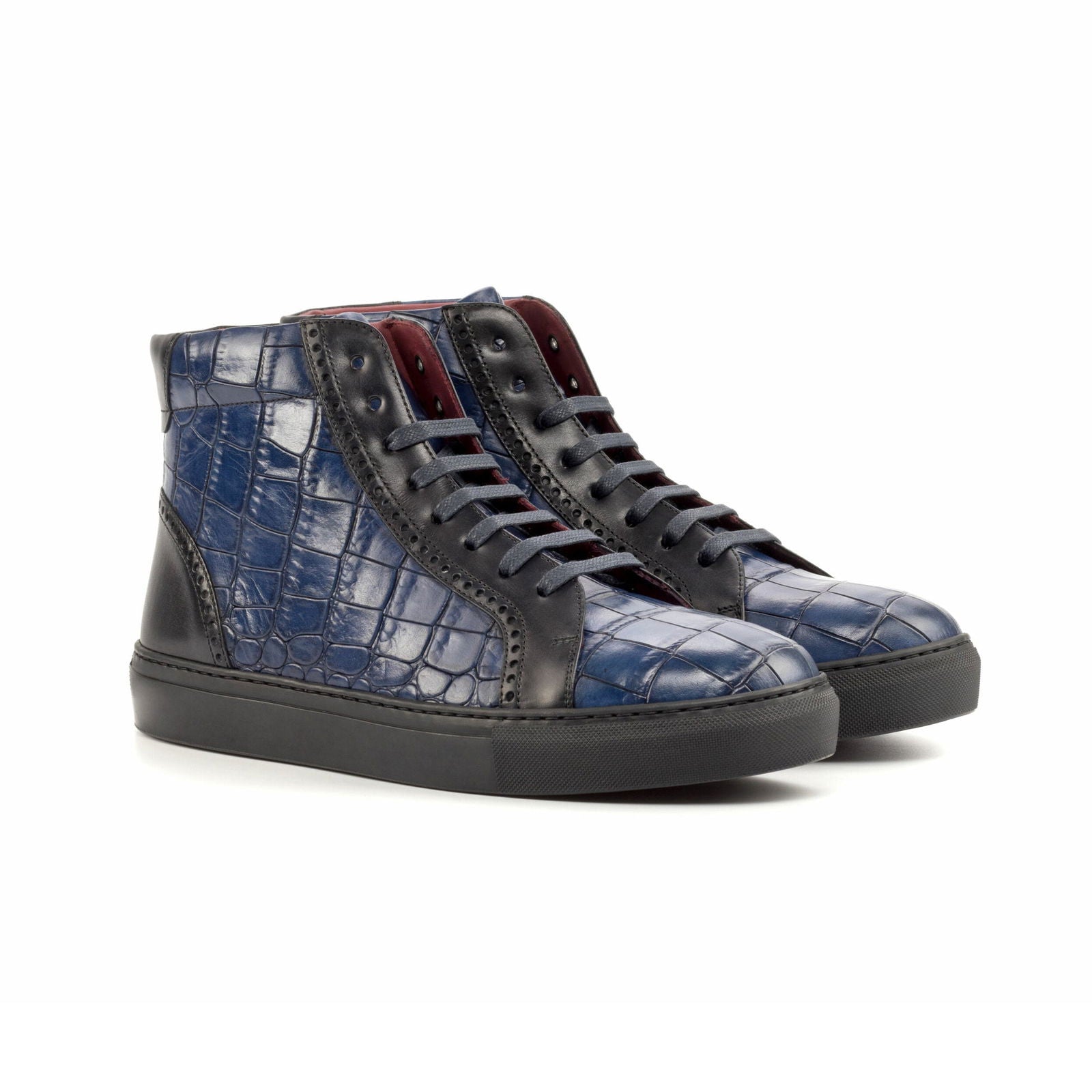 High-Top Brogue Sneakers JAKS - Milanese Leather