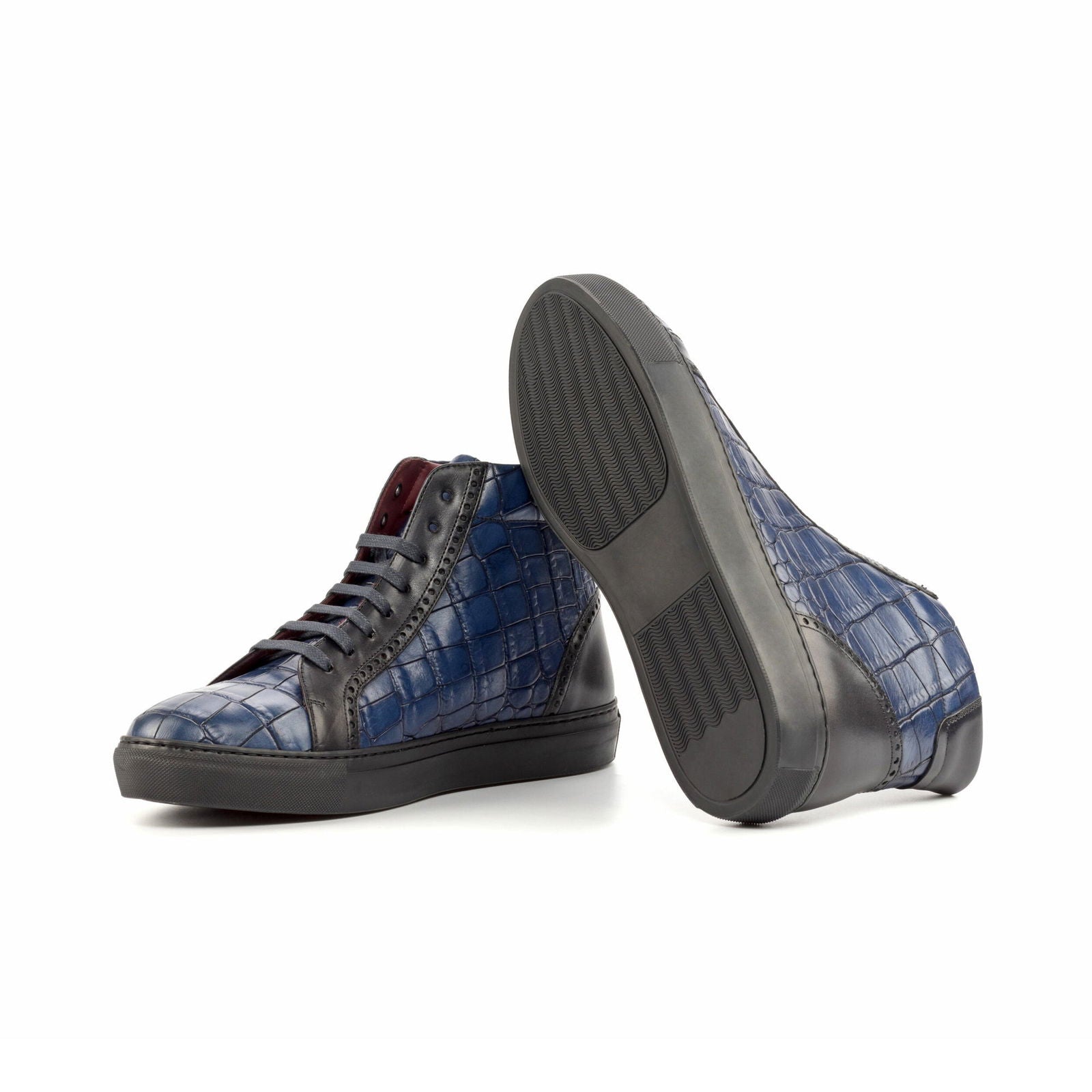 High-Top Brogue Sneakers JAKS - Milanese Leather