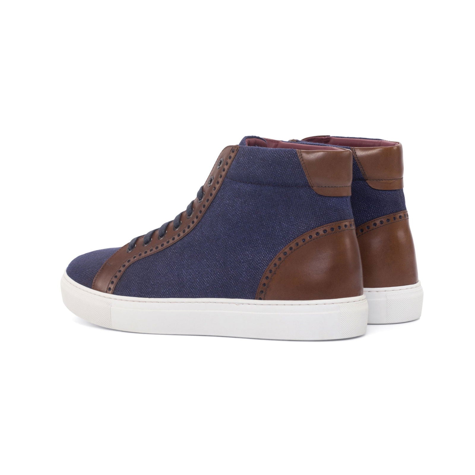 High-Top Brogue Sneakers SANFRAN - Milanese Leather