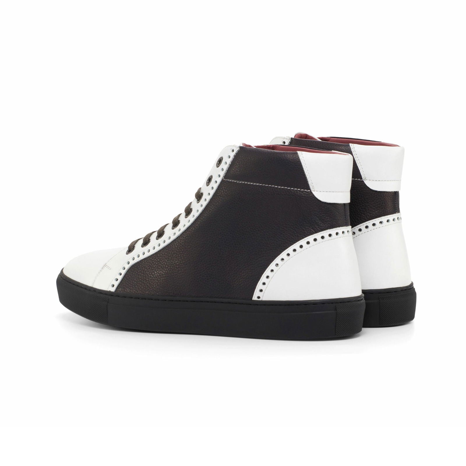 High-Top Brogue Sneakers TAMPA - Milanese Leather